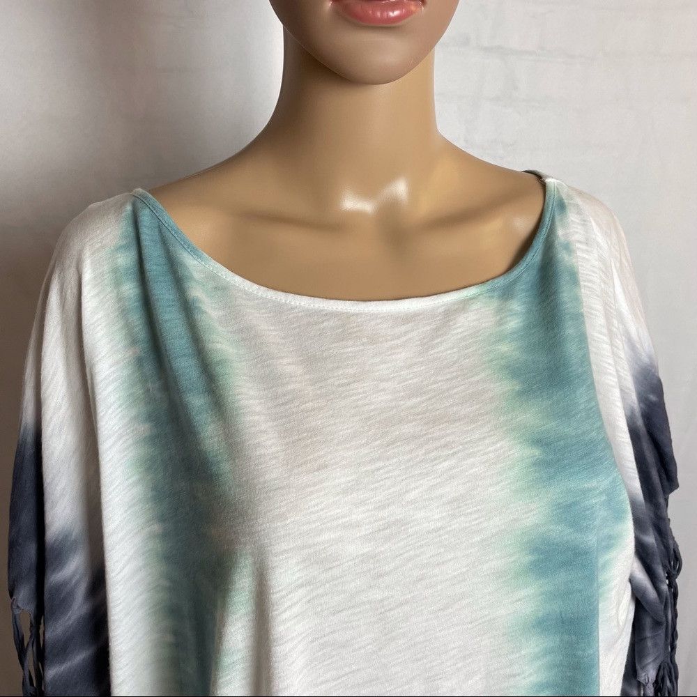 Free People NWT New $88 Free People Movement Fringe Top Poncho Tie Dye Size M / US 6-8 / IT 42-44 - 2 Thumbnail
