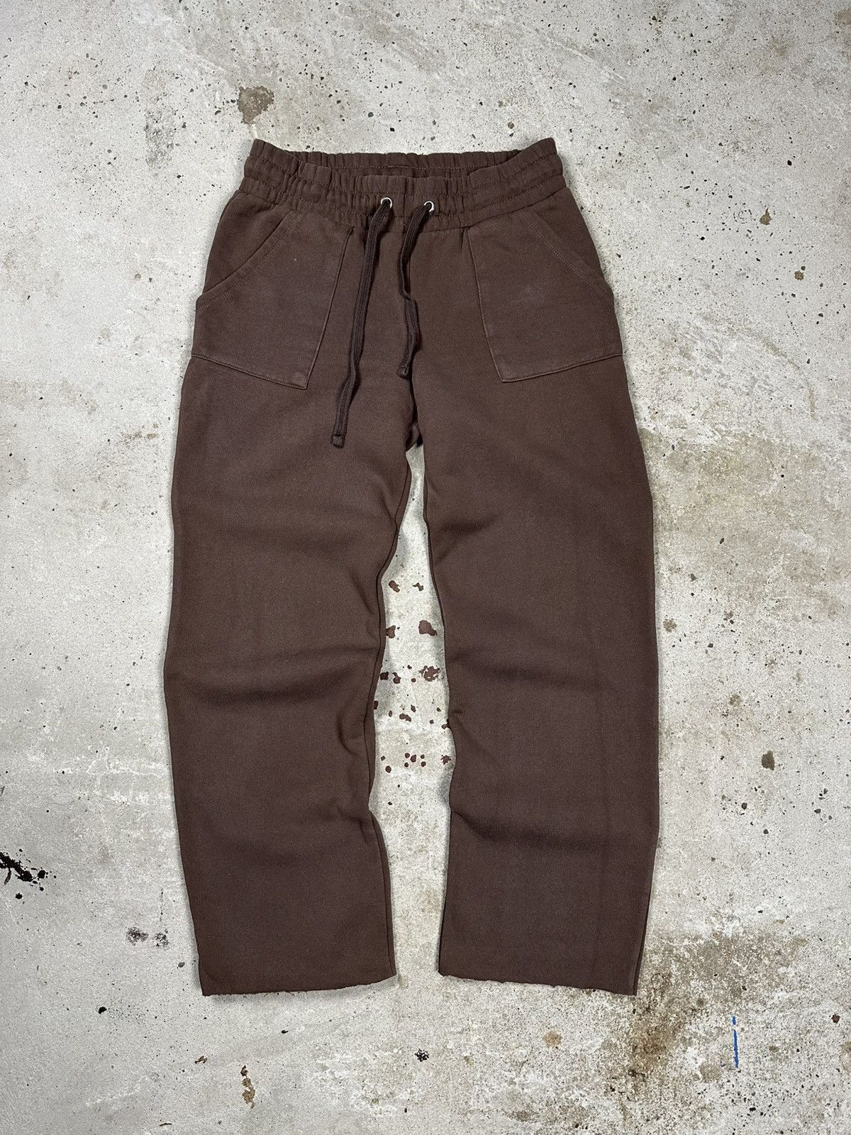 Japanese Brand × Vintage Vintage Y2K BAGGY Washed Brown Sweatpants Flare Size US 32 / EU 48 - 1 Thumbnail