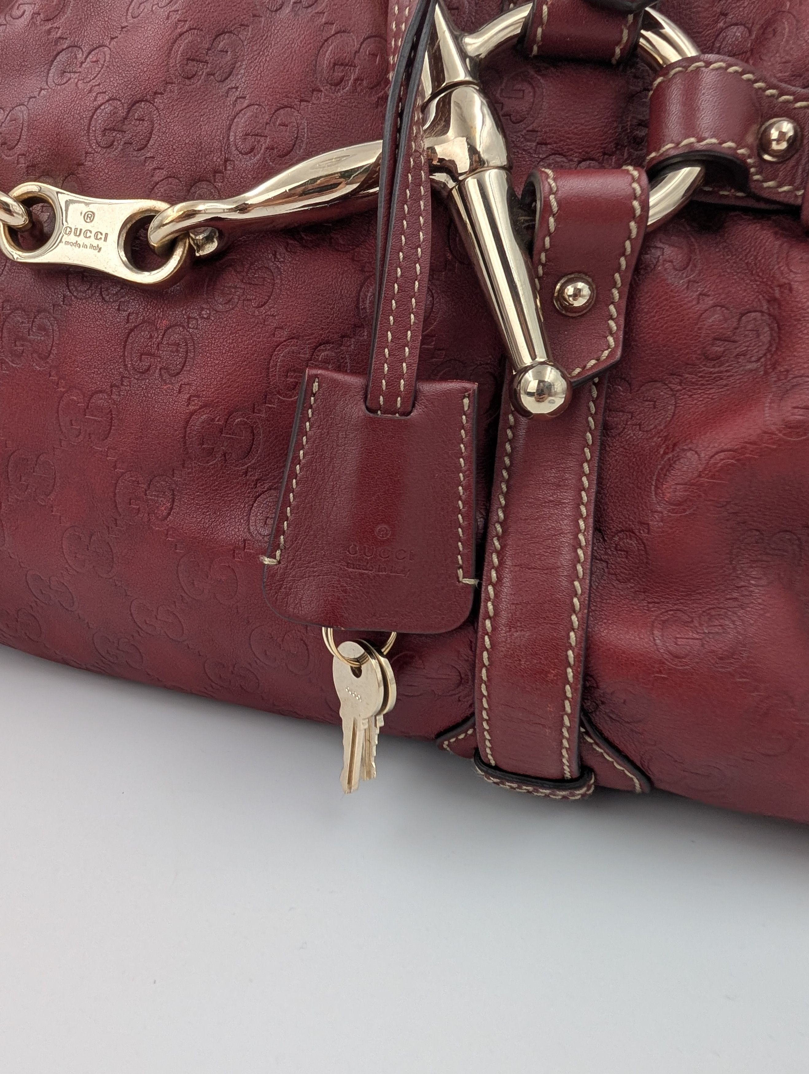 Gucci Gucci Burgundy Guccissima 85th Anniversary Boston Bag Size ONE SIZE - 5 Thumbnail