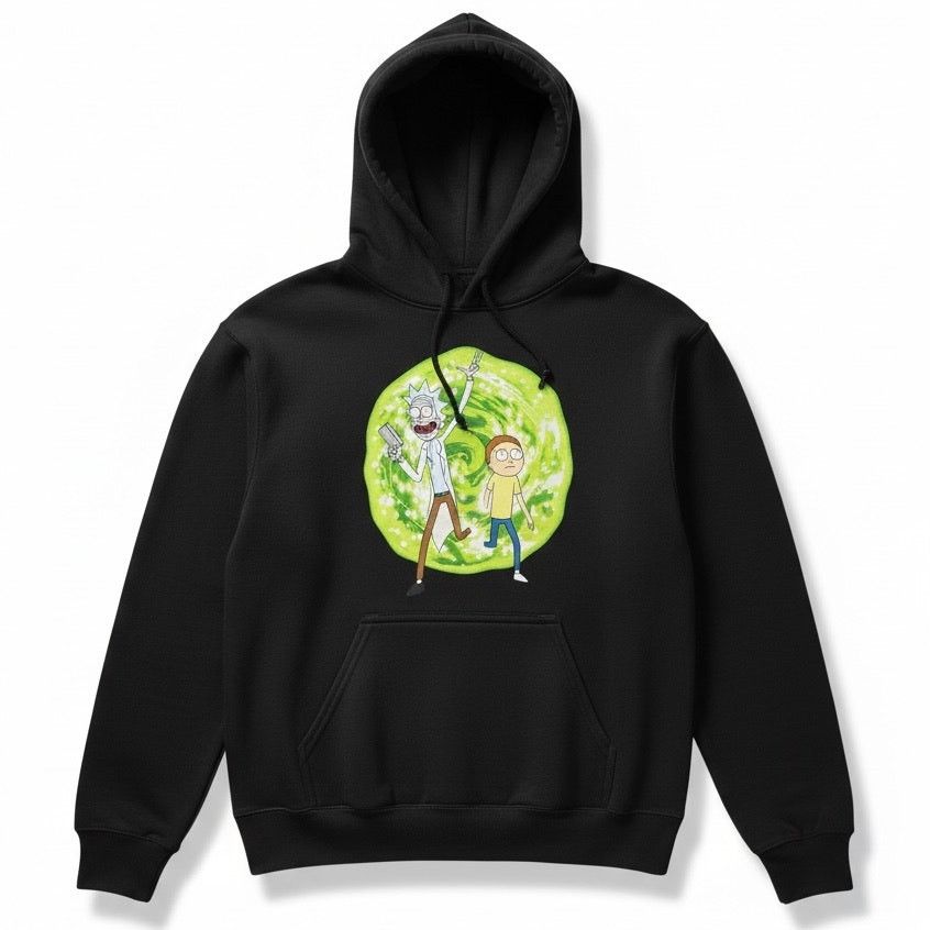 Gildan Rick and Morty Adult Swim Men's Small Black Graphic Hoodie Size US S / EU 44-46 / 1 - 1 Thumbnail