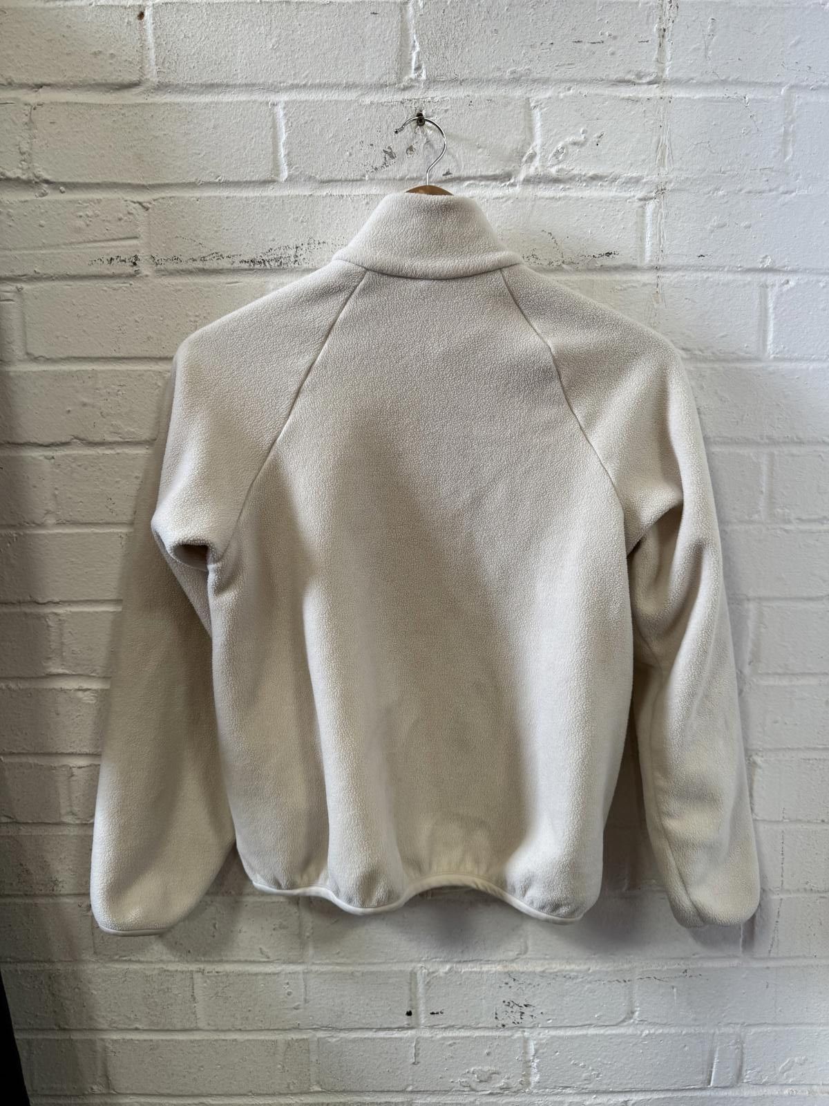 Designer Men's White Fleece Jacket with Full Zip Size US S / EU 44-46 / 1 - 2 Thumbnail