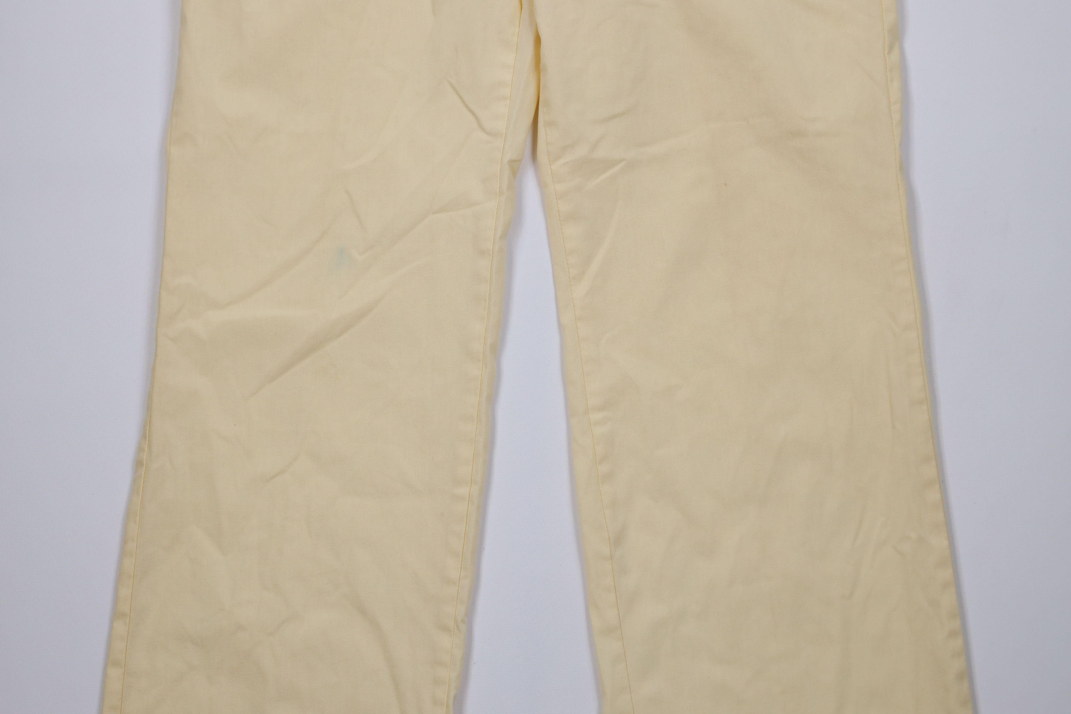 Vintage Vintage 70s Streetwear Flared Wide Leg Pants Pale Yellow USA Size US 32 / EU 48 - 3 Thumbnail