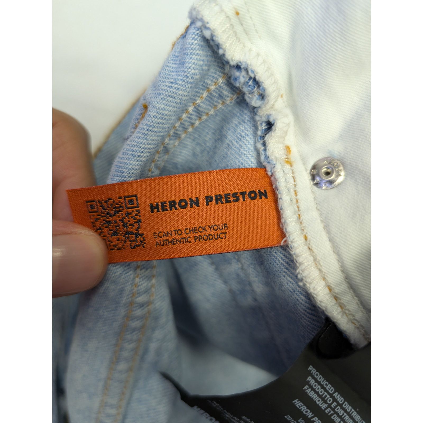 Heron Preston o1rshd1 Printed 5 Pockets Vintage Denim Jeans in Blue Size US 30 / EU 46 - 20 Thumbnail