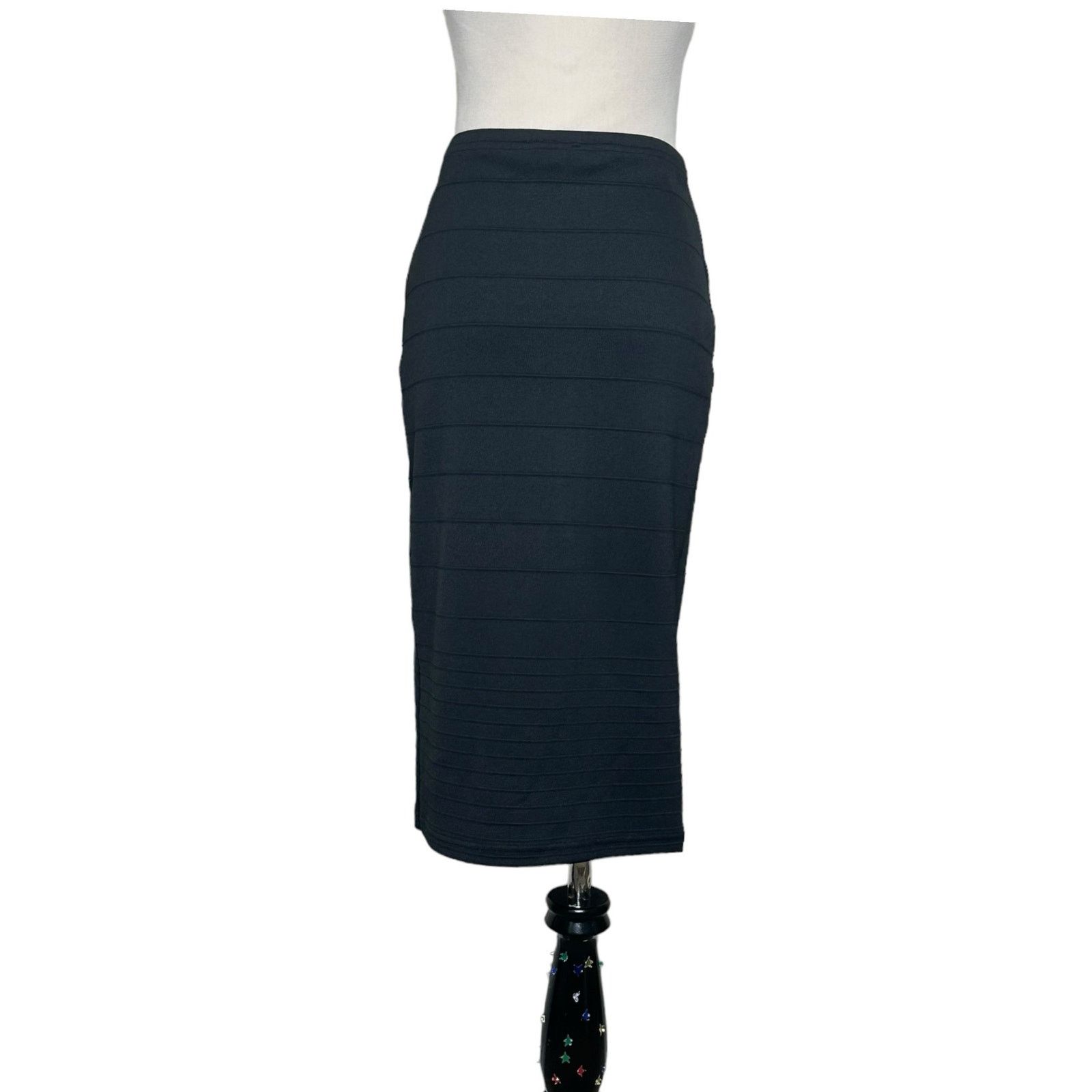 Topshop Topshop black tube midi pull on knit skirt size 4 Size 27" / US 4 / IT 40 - 9 Thumbnail
