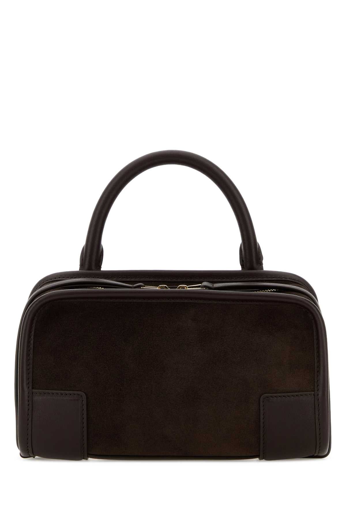 Dark Brown Leather Mini Amazona Handbag, Women's