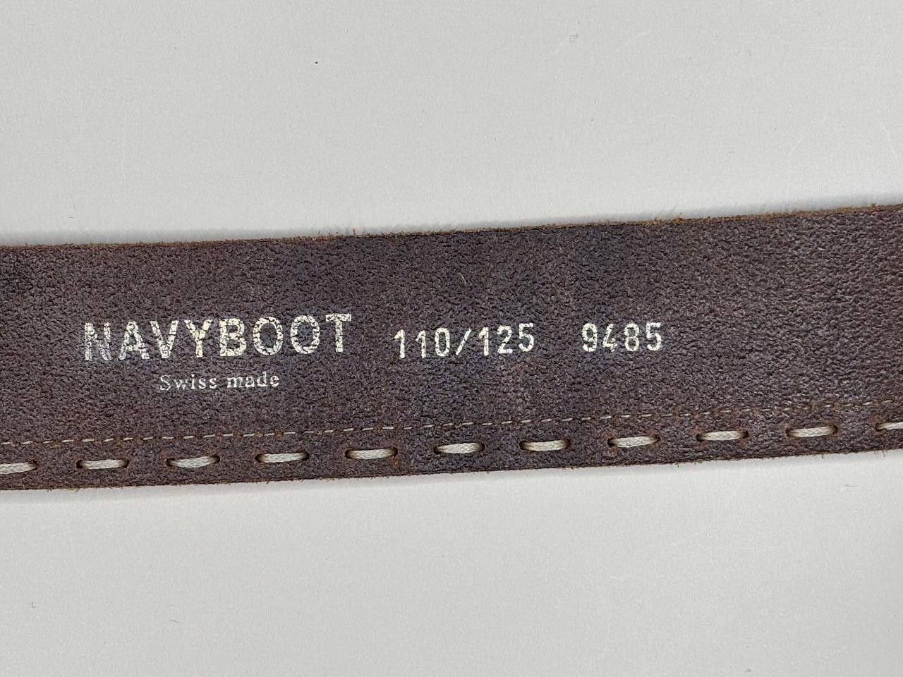 NAVYBOOT Navyboot Swiss Made Genuine Leather Belt - Brown Size ONE SIZE - 9 Thumbnail