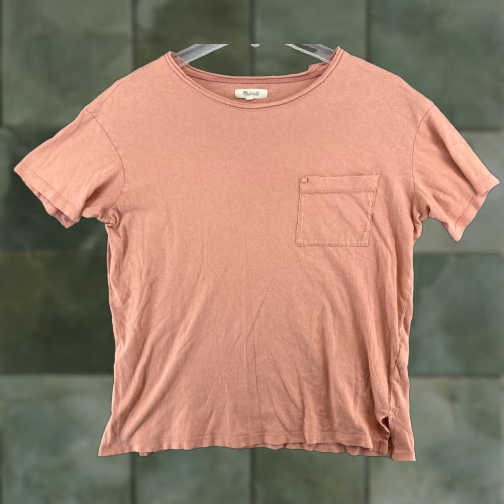 Madewell Madewell Women's T-Shirt XS Pink Pocket Casual Short Sleeve Jersey Classic Fit Size XS / US 0-2 / IT 36-38 - 1 Thumbnail