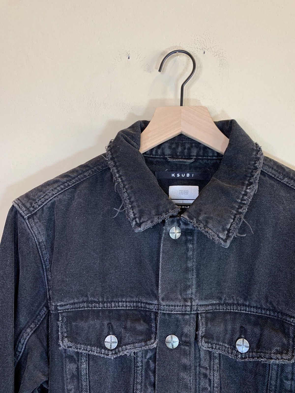 Designer × Ksubi *RARE* Ksubi Thrashed Distressed Faded Heavy Denim Jacket L Size US L / EU 52-54 / 3 - 3 Thumbnail