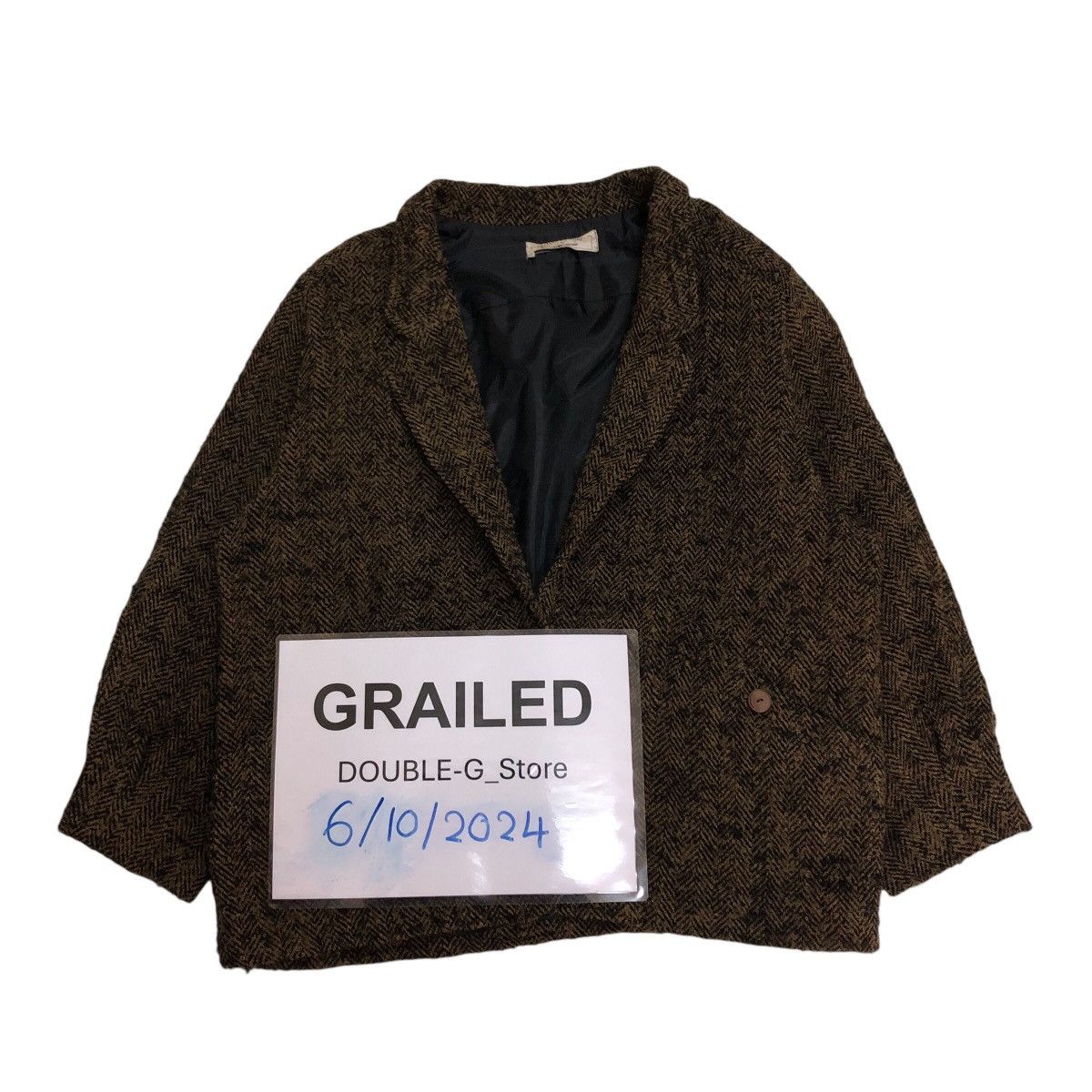 Japanese Brand 📌Vintage Wool Herringbone Bomber Jacket Murayama Kapital Size US M / EU 48-50 / 2 - 1 Thumbnail