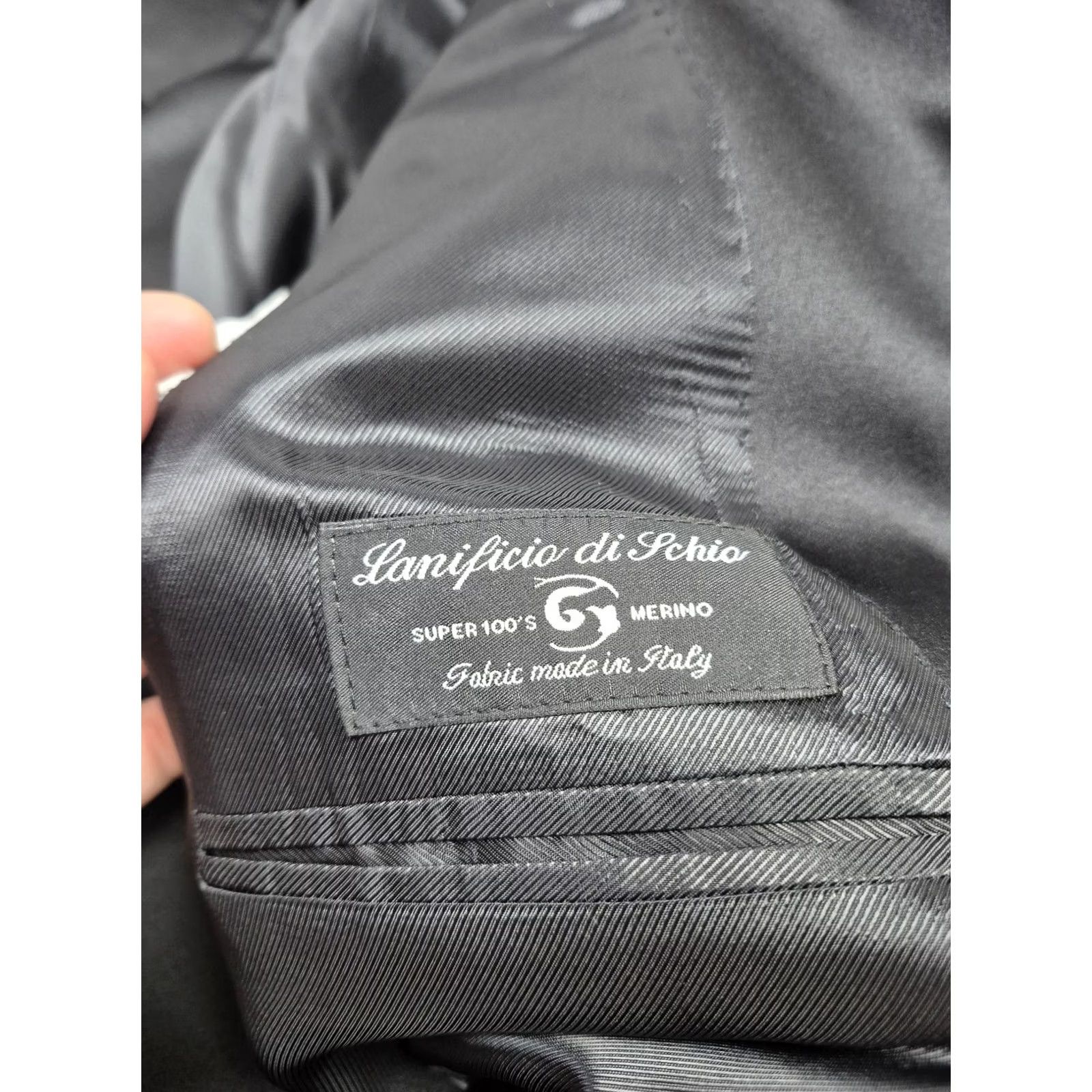Vintage Fumagalli's Tuxedo Jacket Mens 44L Black Super 100s Wool Italy Formal NWT Size 44R - 5 Thumbnail