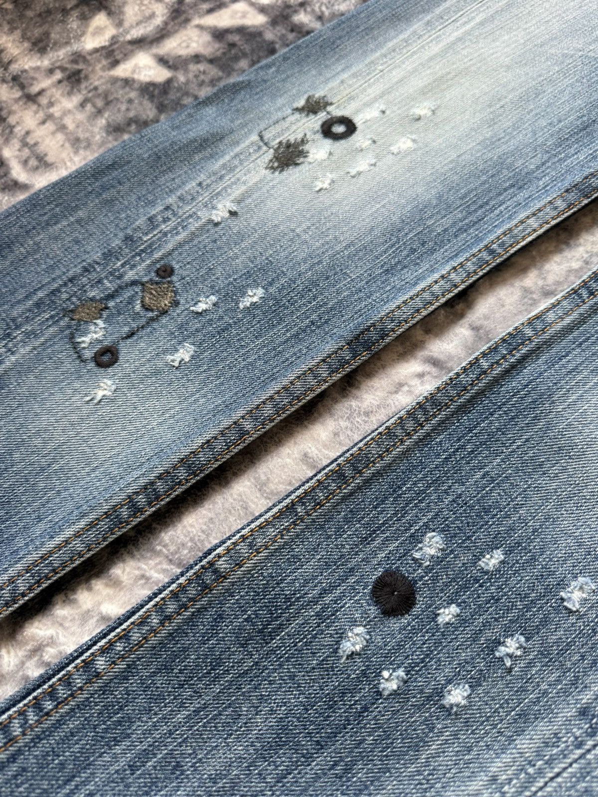 Hysteric Glamour × Japanese Brand Bartack Japan Asymmetrical Revolver Gun Pocket Jeans Size US 28 / EU 44 - 11 Thumbnail