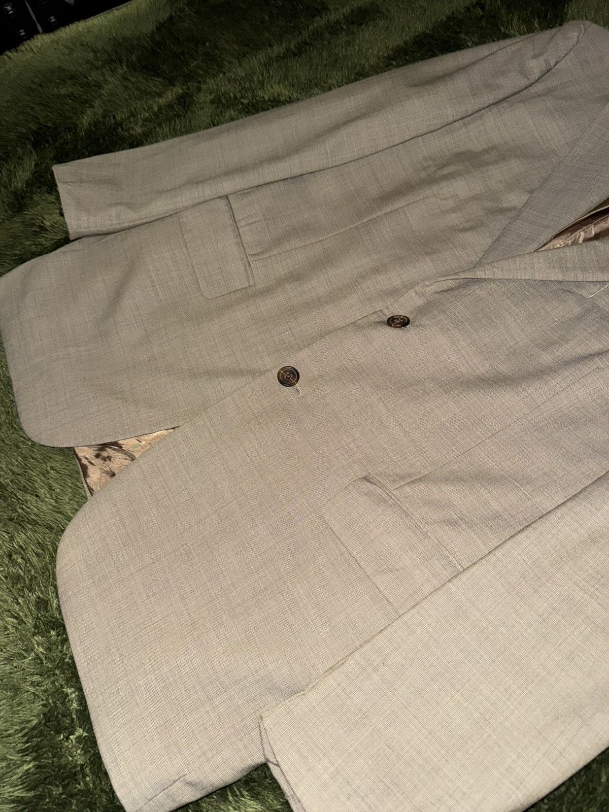 Brooks Brothers [42R] Brooks Brothers USA 346 Stretch Blazer Beige Size 42R - 4 Thumbnail