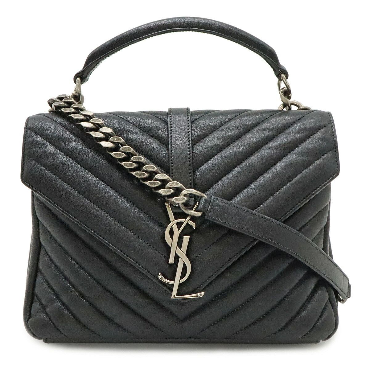 Yves Saint Laurent Yves Saint Laurent Yves Saint Laurent College Leather 2way Bag Leather Shoulder Bag 428056 DUTY FREE for USA Size ONE SIZE - 1 Thumbnail
