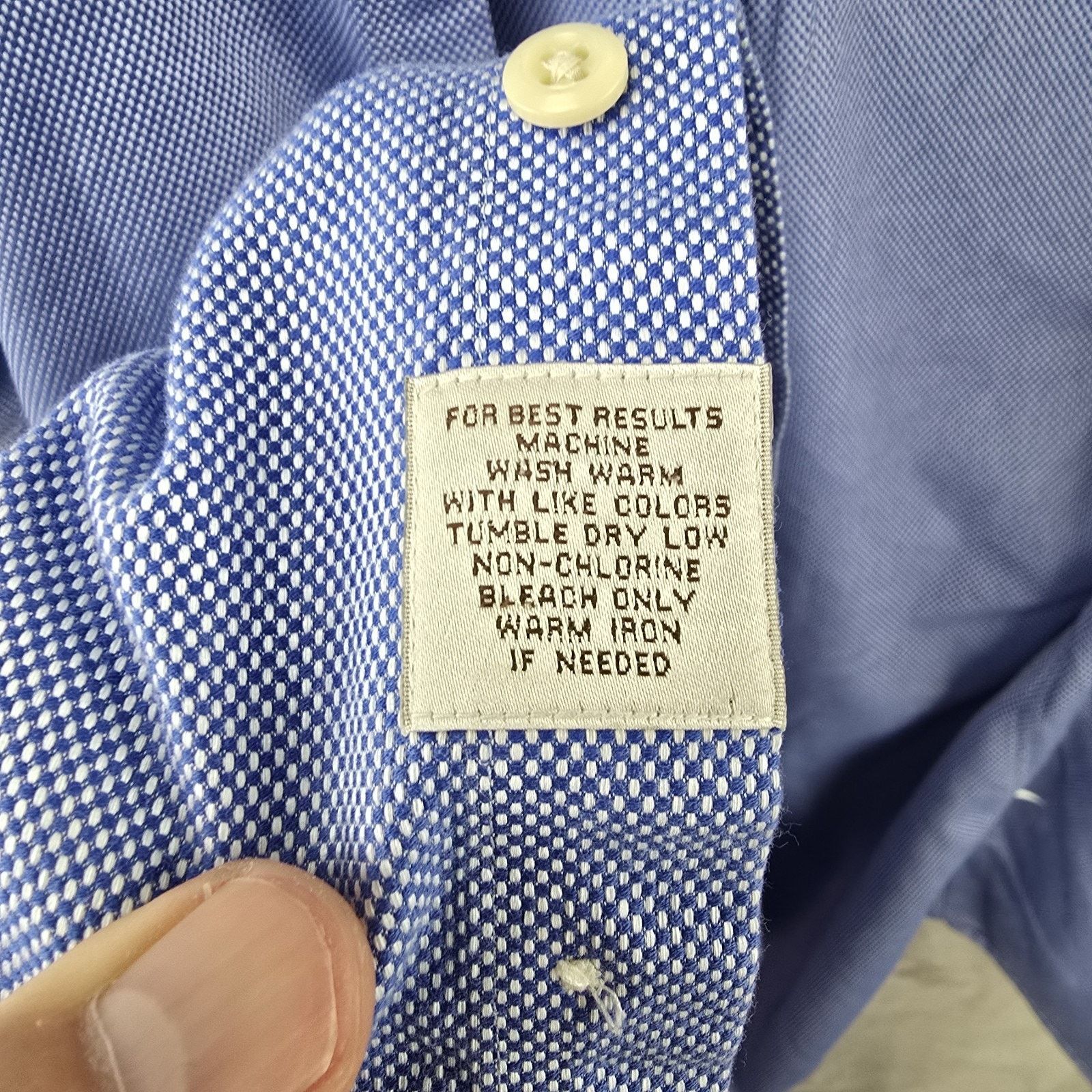 Peter Millar Peter Millar Shirt Mens Medium Birdseye Nanoluxe Button Down Size US M / EU 48-50 / 2 - 5 Thumbnail