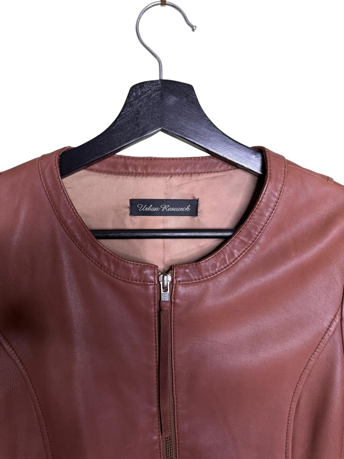 URBAN RESEARCH DOORS Urban Research sheepskin Jacket Brown Collarless Cropped Size XS / US 0-2 / IT 36-38 - 2 Thumbnail
