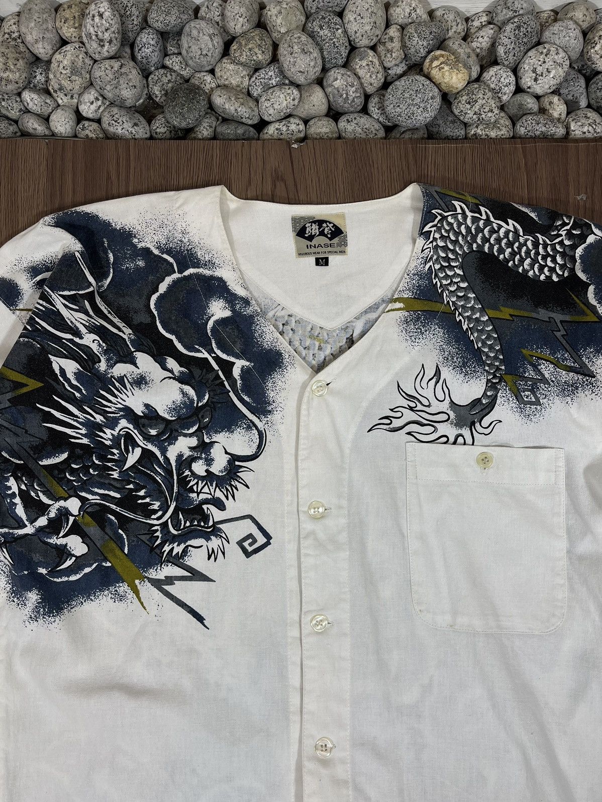 Japanese Brand Inase Vintage Japan Sukajan Dragon Button Shirt Size US M / EU 48-50 / 2 - 5 Thumbnail