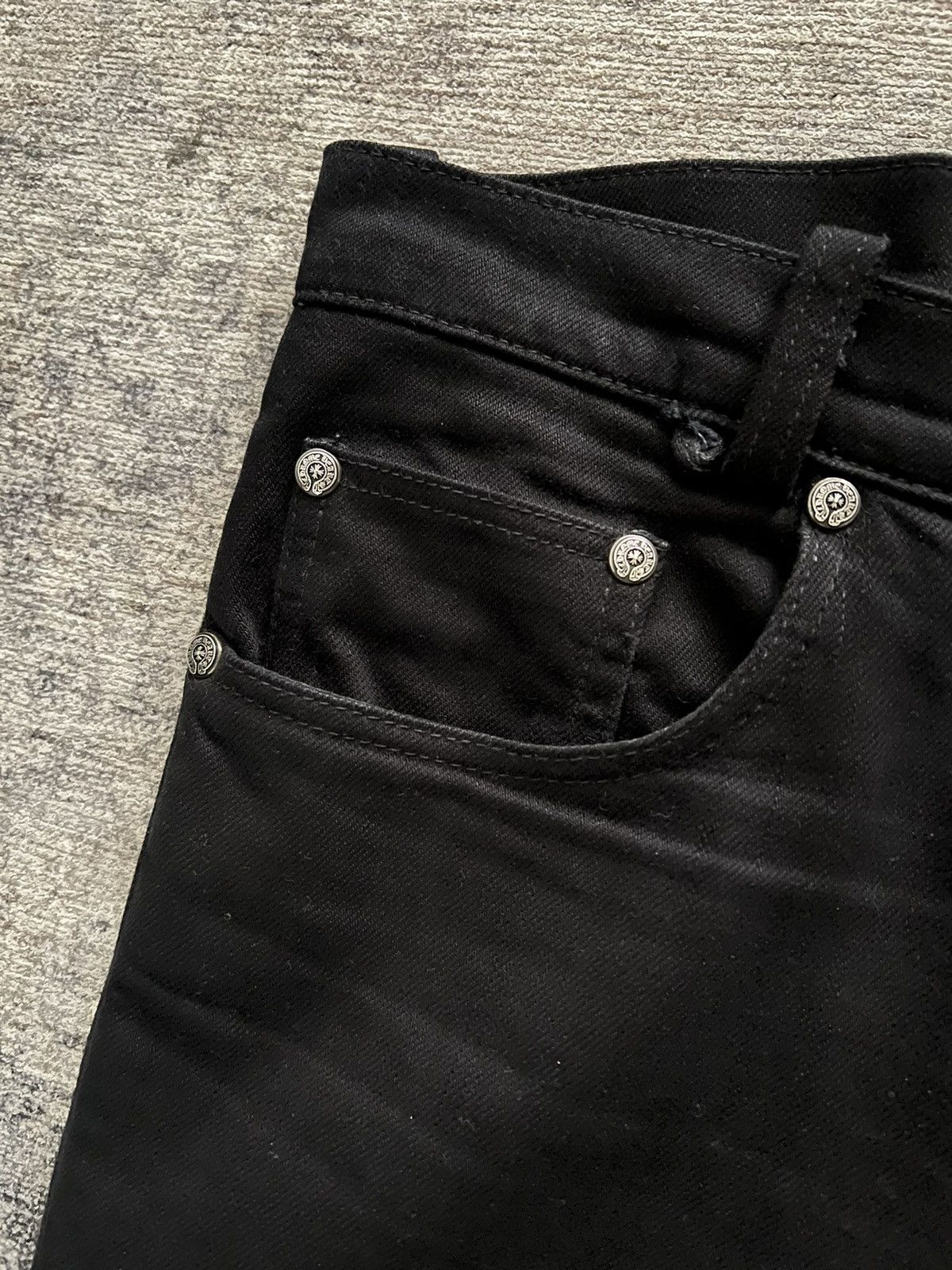 Chrome Hearts Chrome hearts fleurknee black denim jeans SOLD DONT BUY Size US 29 - 9 Thumbnail
