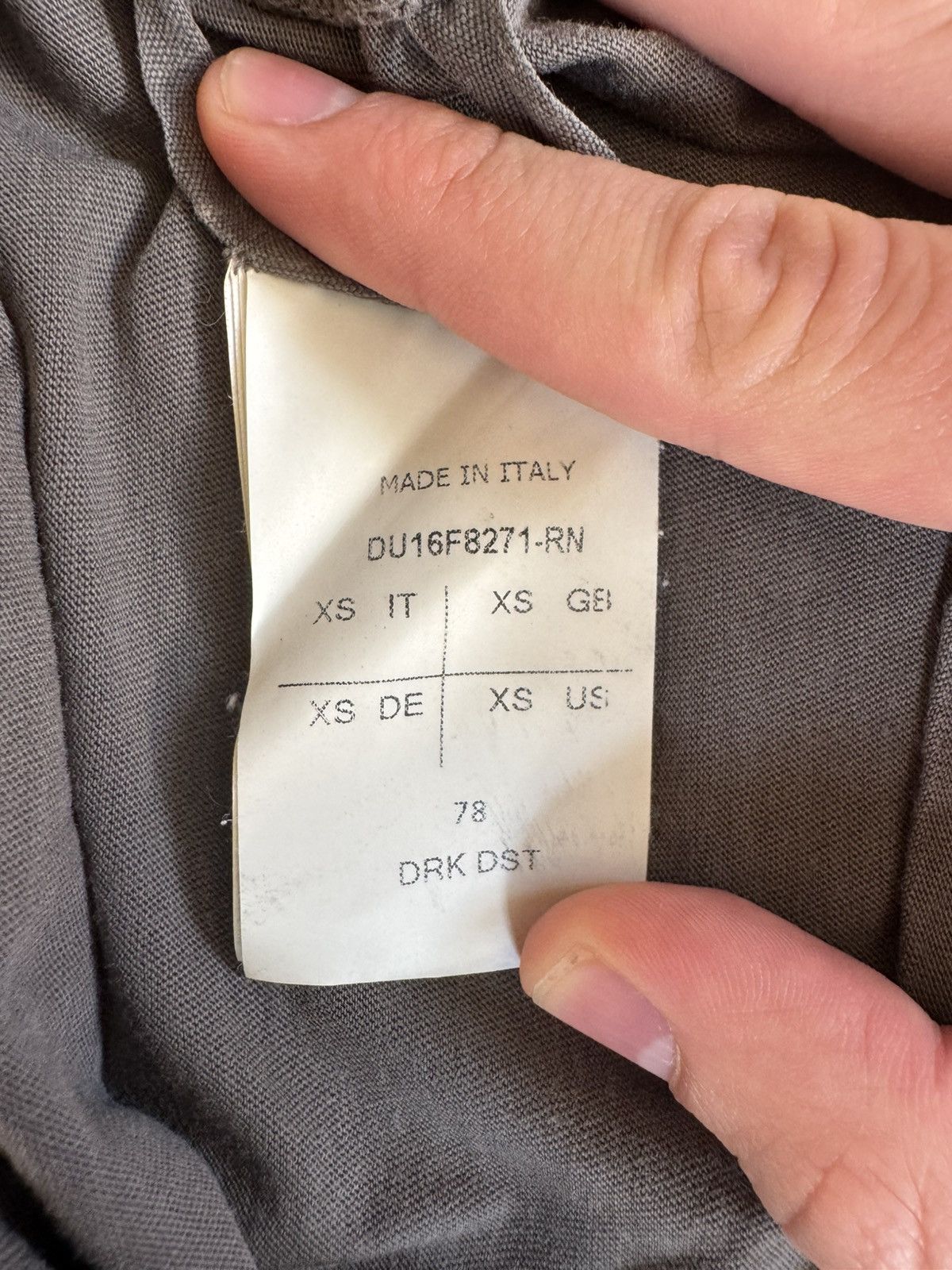 Rick Owens Drkshdw Rick Owens DRKSHDW FW16 Dark Dust Shirt Size US XS / EU 42 / 0 - 5 Thumbnail