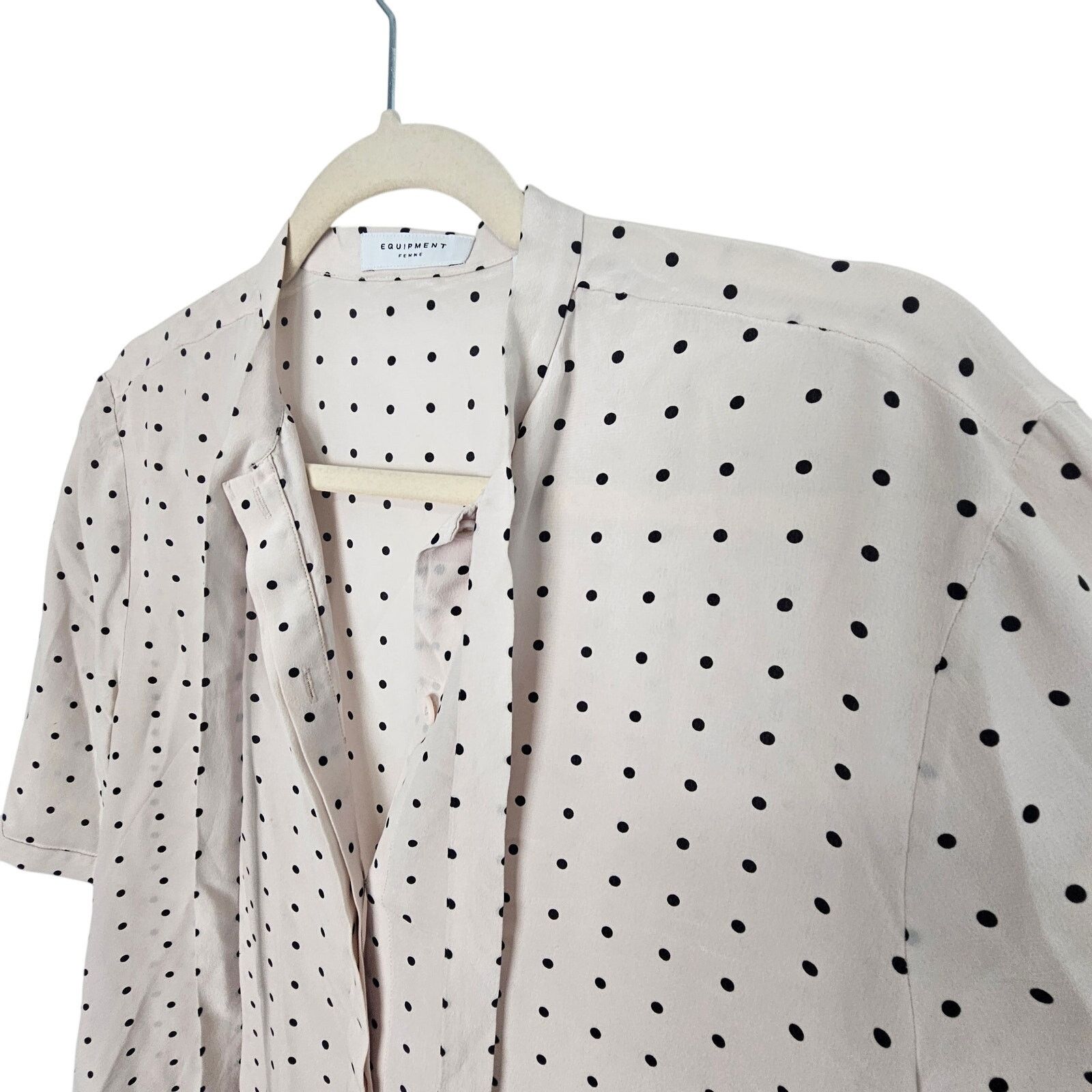 Equipment Equipment Womens Silk Blouse Polka Dot Classic Quiet Luxury Size XS / US 0-2 / IT 36-38 - 5 Thumbnail