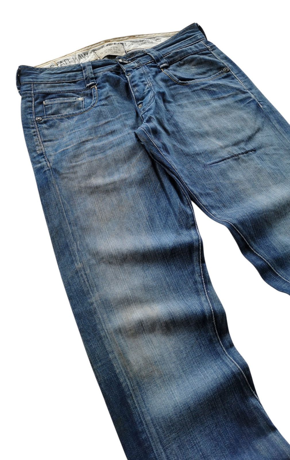 G-Star G-Star Raw Slim Distressed Jeans Size US 34 / EU 50 - 3 Thumbnail