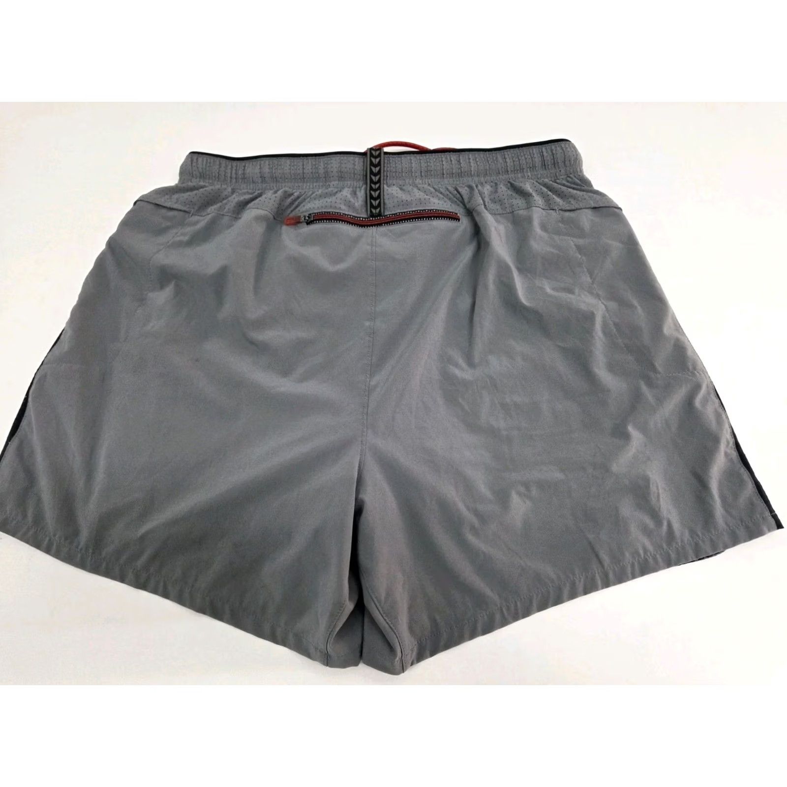 Vintage Korsa Mens Running Shorts Lined Drawstring Back Pocket Zip Grey Size M Size US 31 - 2 Thumbnail