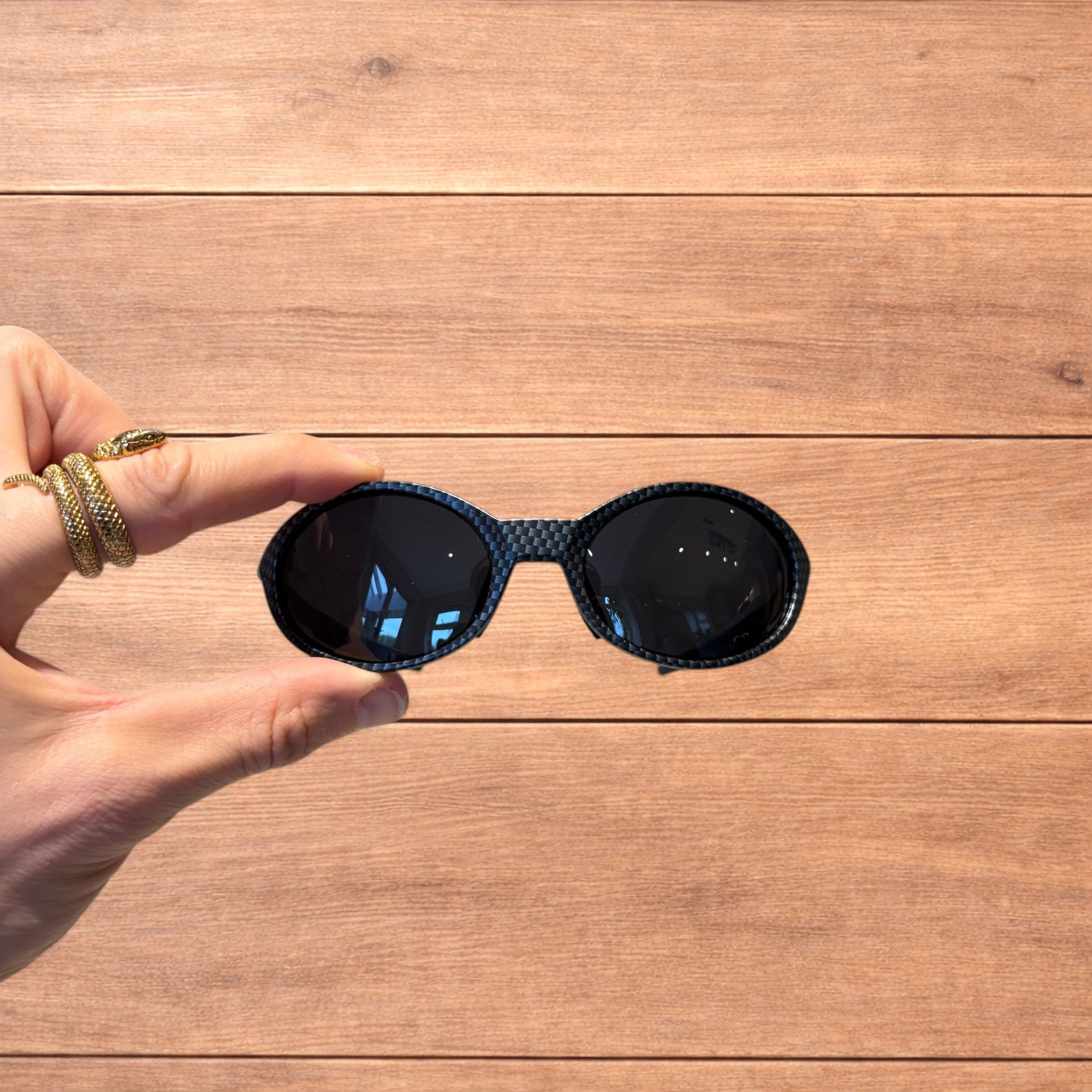 Japanese Brand Mirrored polarised sunglasses in graphite w/ black lens. Size ONE SIZE - 4 Thumbnail