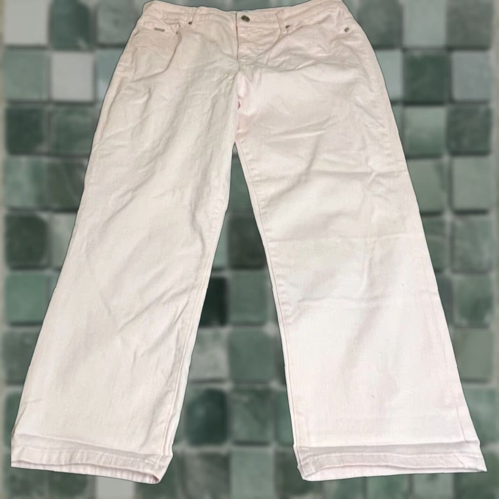 Nine West Nine West Pants Capris Jeans Womens Size 12 Pink Denim Capri Womens 12 Pink Jeans Capris Nine West Women Regular Solid Vintage No Ladies Womens Size 34" / US 12 / IT 48 - 1 Thumbnail