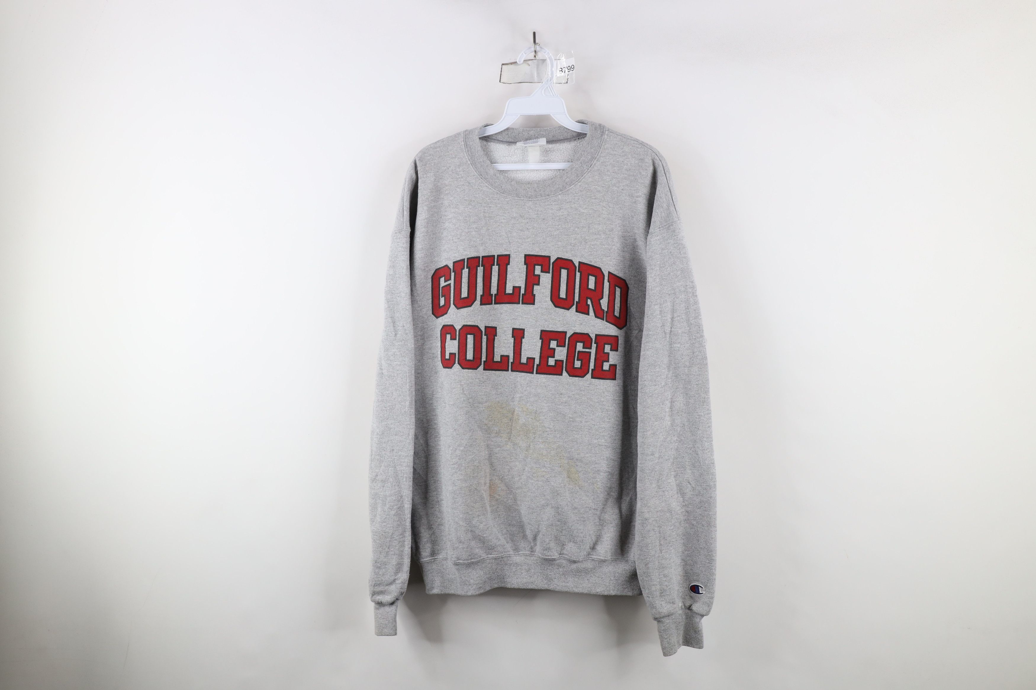 Champion × Vintage Vintage Champion Spell Out Guilford College Sweatshirt Gray Size US L / EU 52-54 / 3 - 1 Thumbnail