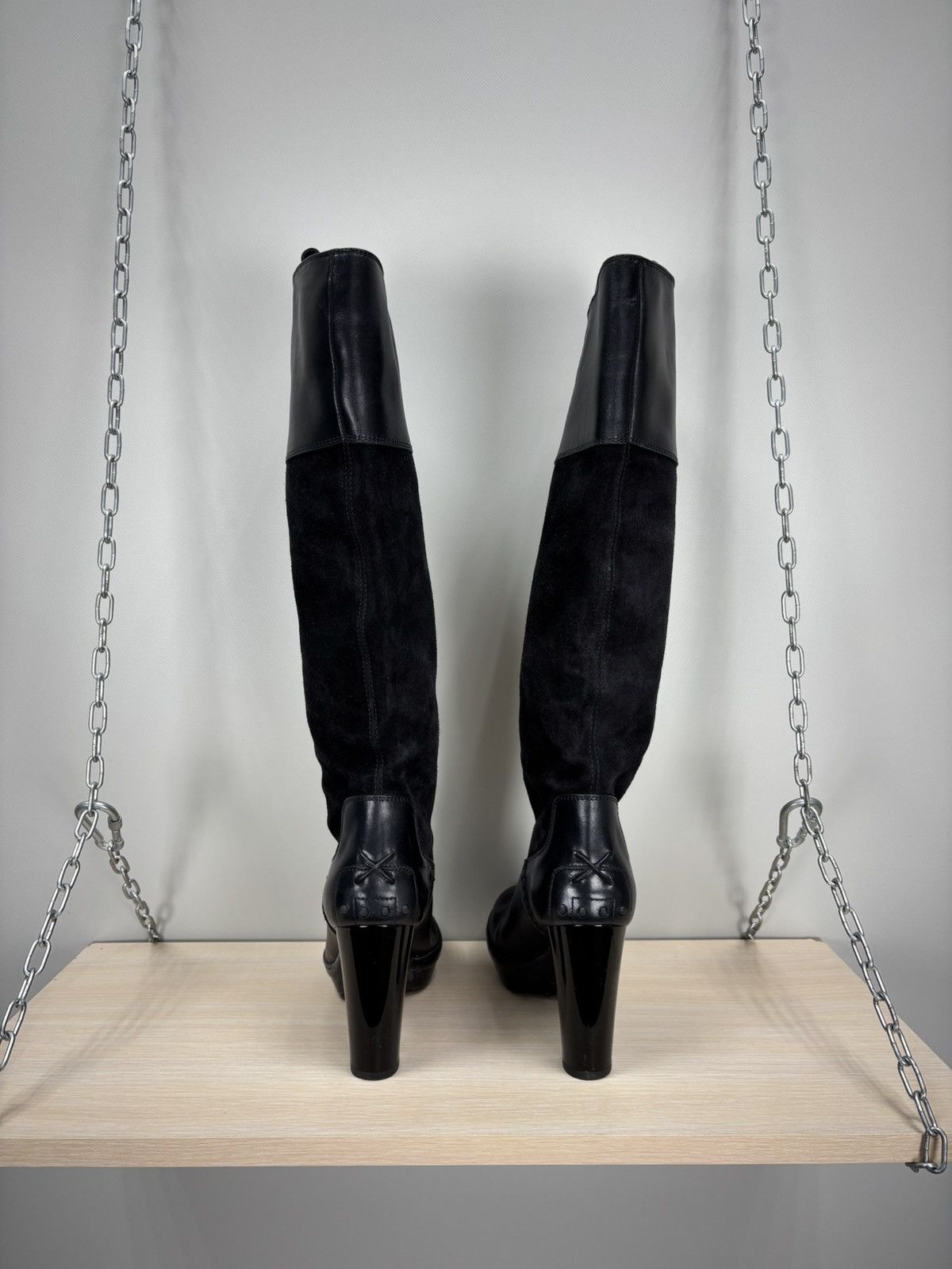 Tod's Womens leather boots TODS Size 38 1/2 Color Black Size US 8.5 / IT 38.5 - 4 Thumbnail