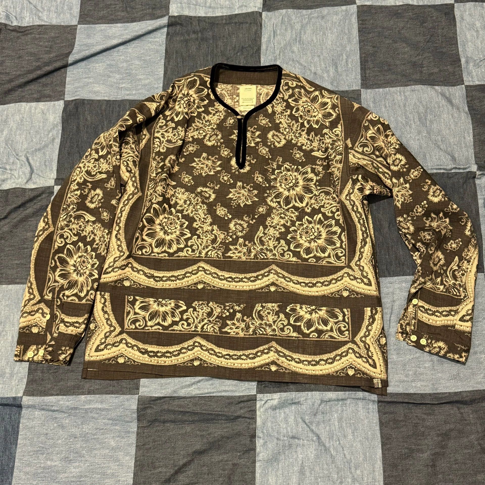 visvim tunic p.o. wildflower p.w. Floral pullover shirt