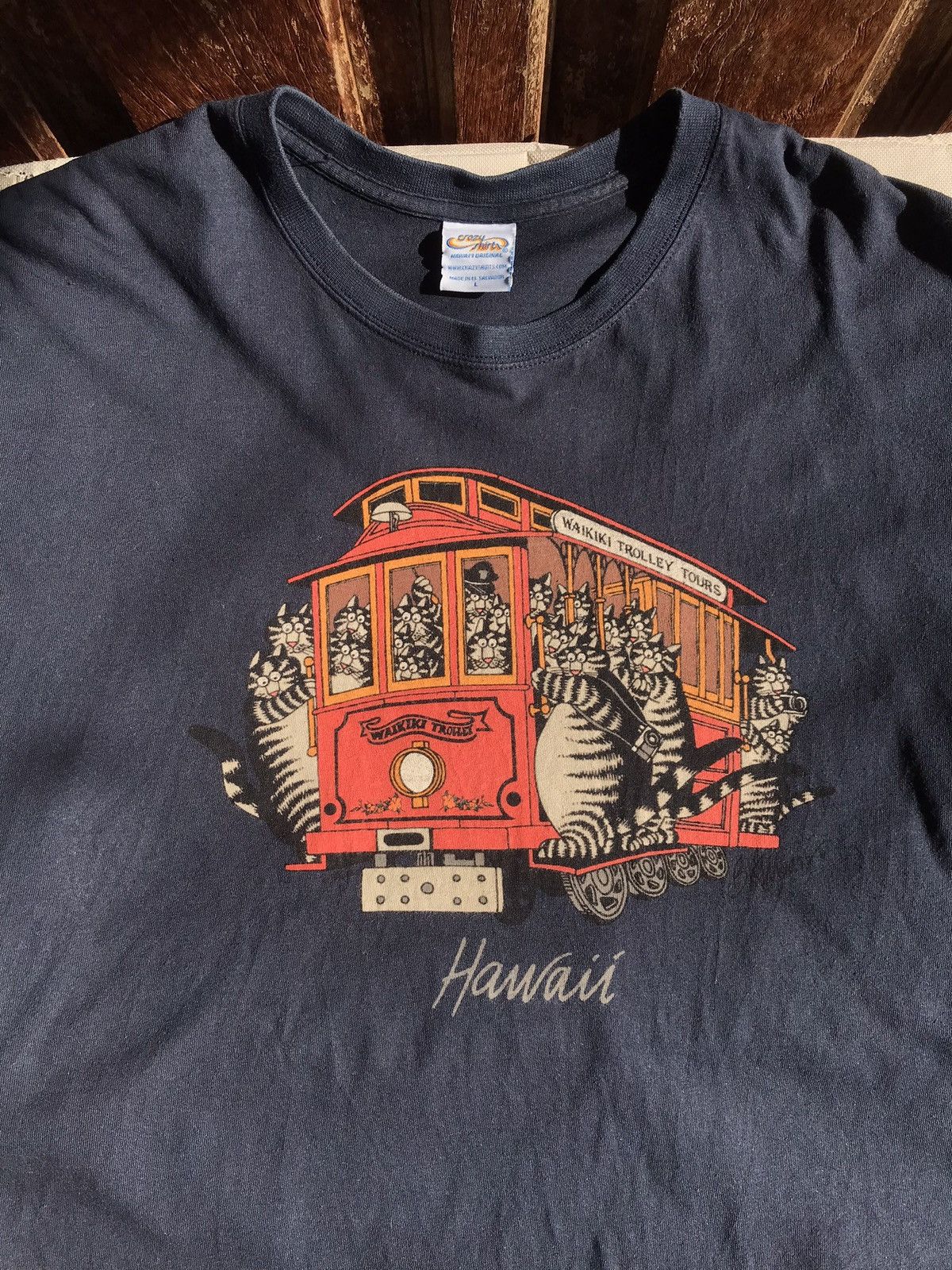 Vintage Waikiki Trolley Tours Kliban Cats Size US L / EU 52-54 / 3 - 1 Thumbnail