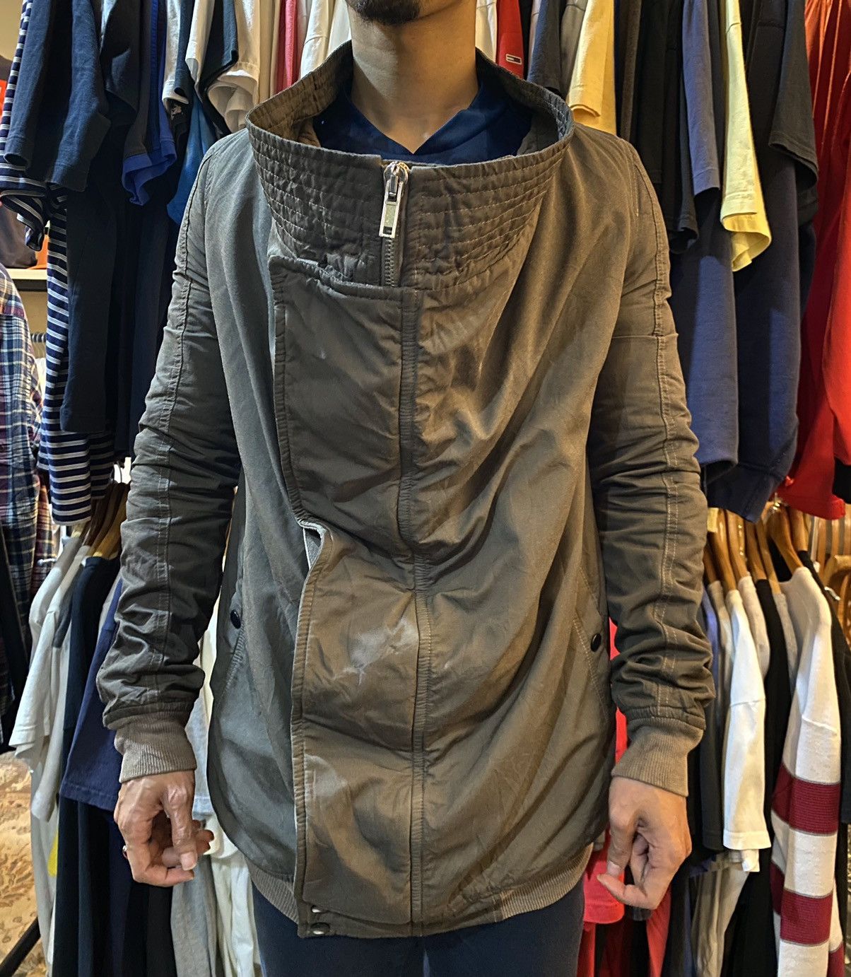 Rick Owens × Rick Owens Drkshdw Exploder parka jacket with body strap Size US XS / EU 42 / 0 - 2 Thumbnail