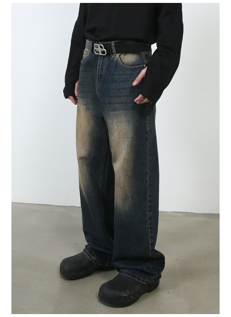 Japanese Brand × Jean Washed vintage distressed straight loose jeans Size US 34 / EU 50 - 5 Thumbnail