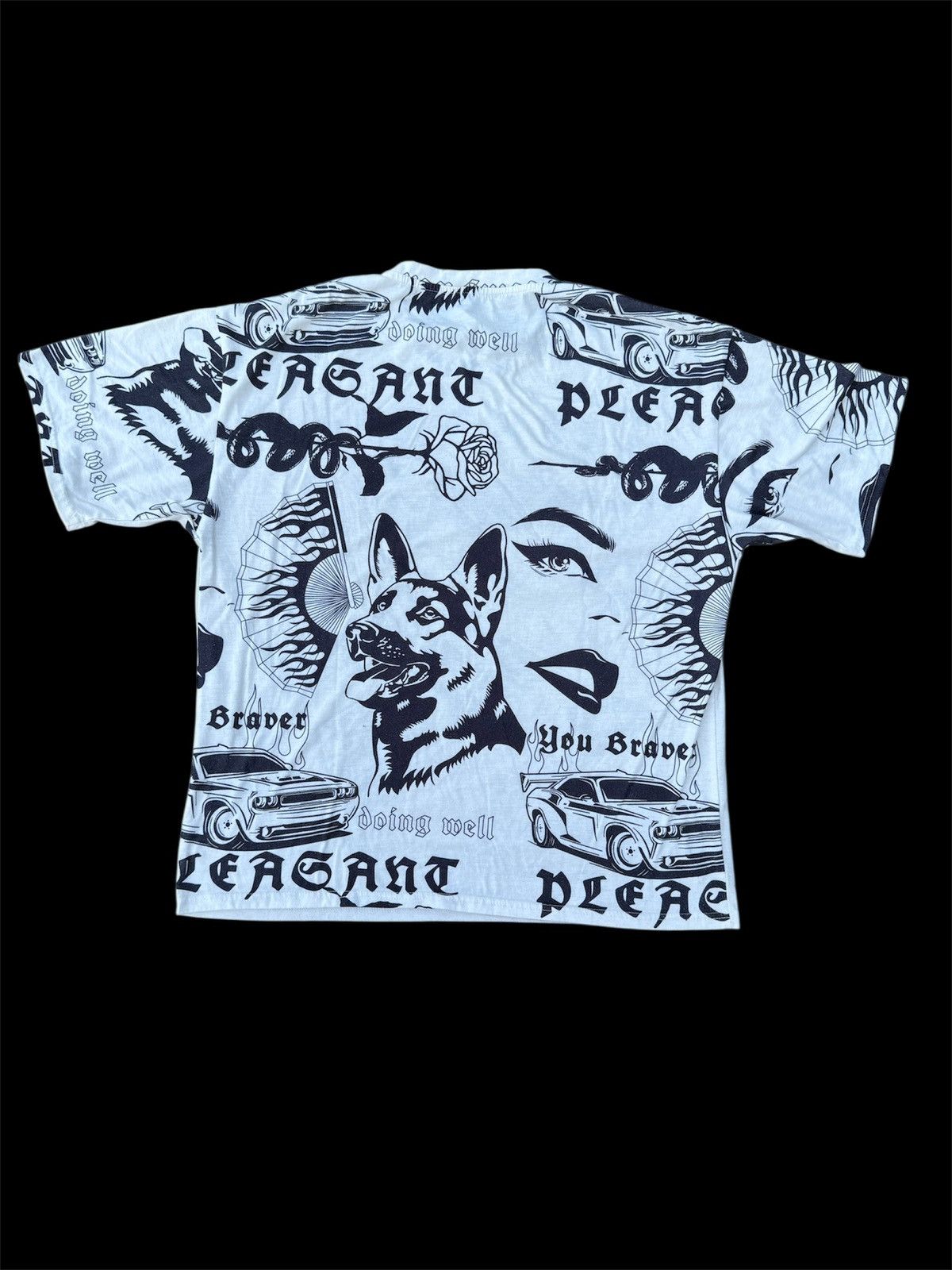 Hysteric Glamour × Japanese Brand JAPAN DESIGN PLEASANT ROSE GERMAN SHEPHERD OVERPRINT RARE Size US L / EU 52-54 / 3 - 5 Thumbnail