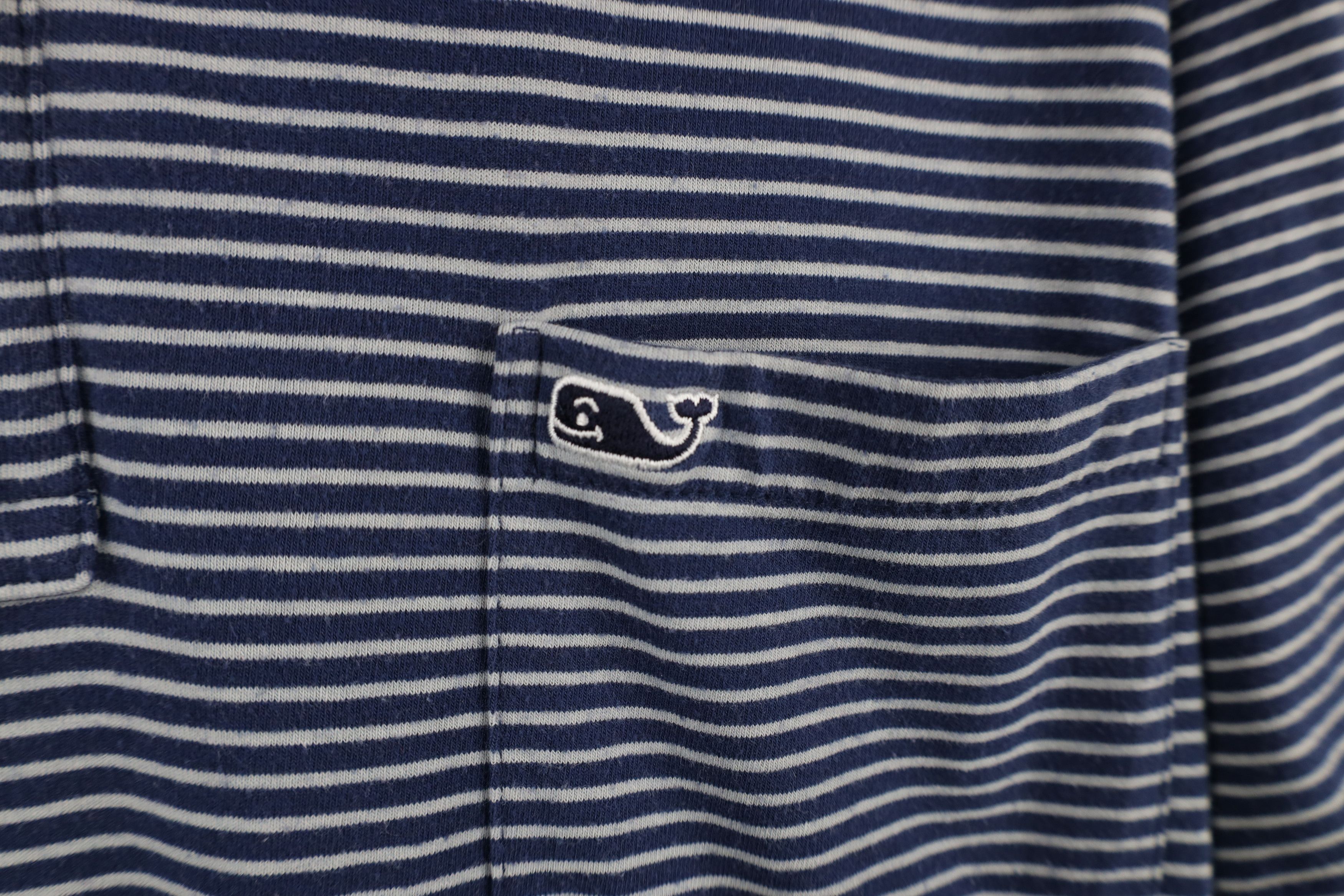 Vineyard Vines × Vintage Vineyard Vines Edgartown Logo Jersey Knit Striped Polo Shirt Size US XXL / EU 58 / 5 - 4 Thumbnail
