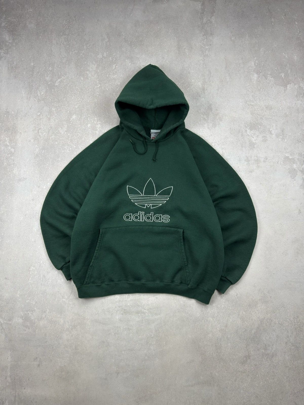 Adidas Vintage Adidas 90s Made In USA Boxy Fit Green Hoodie Y2k Size US XXL / EU 58 / 5 - 1 Thumbnail