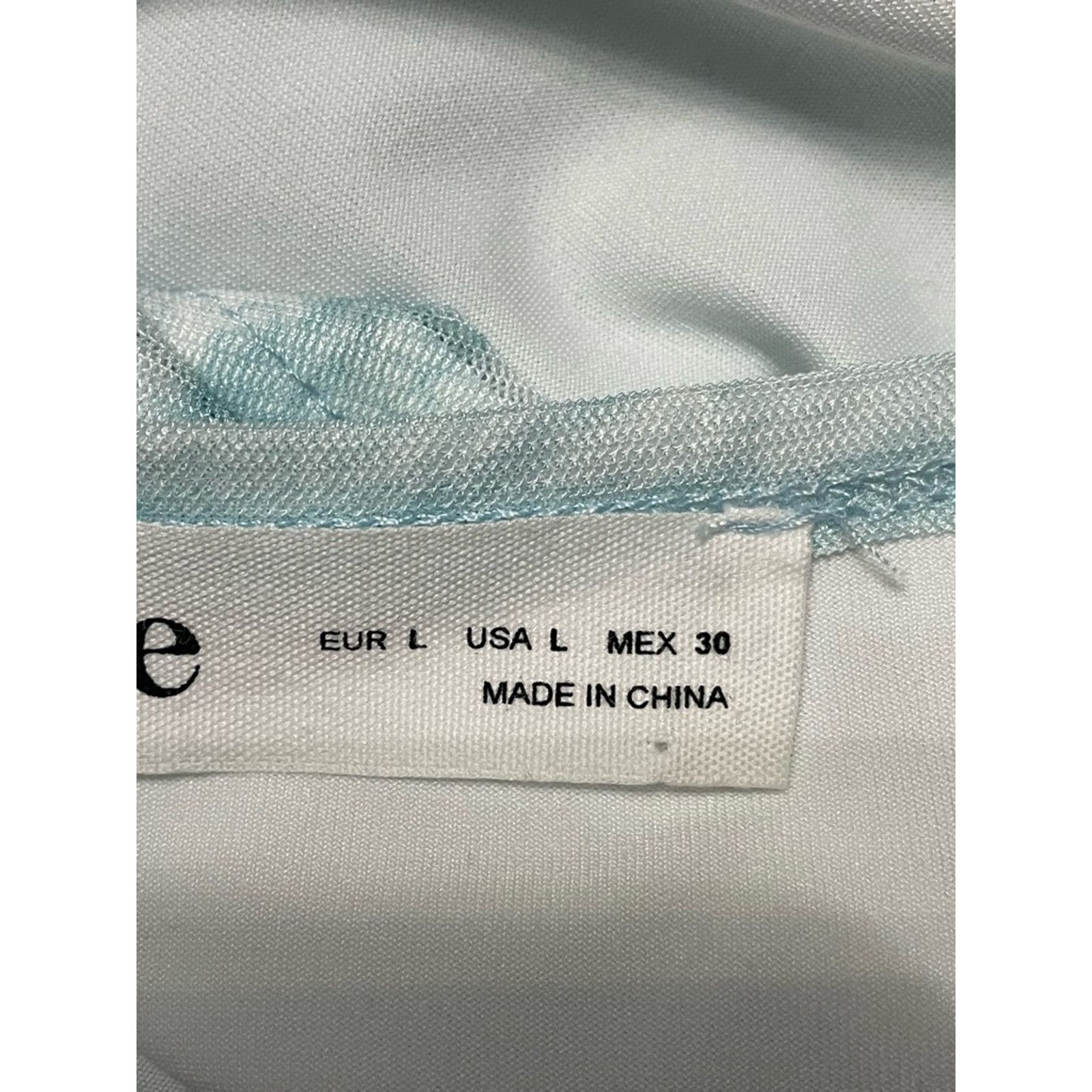 Other Elodie Tie Dye Top Long Sleeve Open Back Tie Blue L NWOT Size L / US 10 / IT 46 - 7 Thumbnail