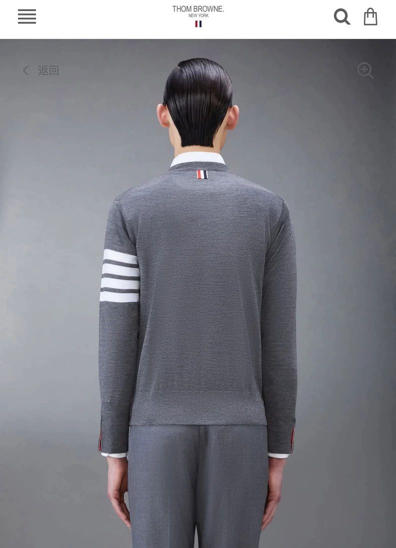 Thom Browne Thom Browne size2 Classic light gray four-barrel turtleneck Size US M / EU 48-50 / 2 - 7 Thumbnail
