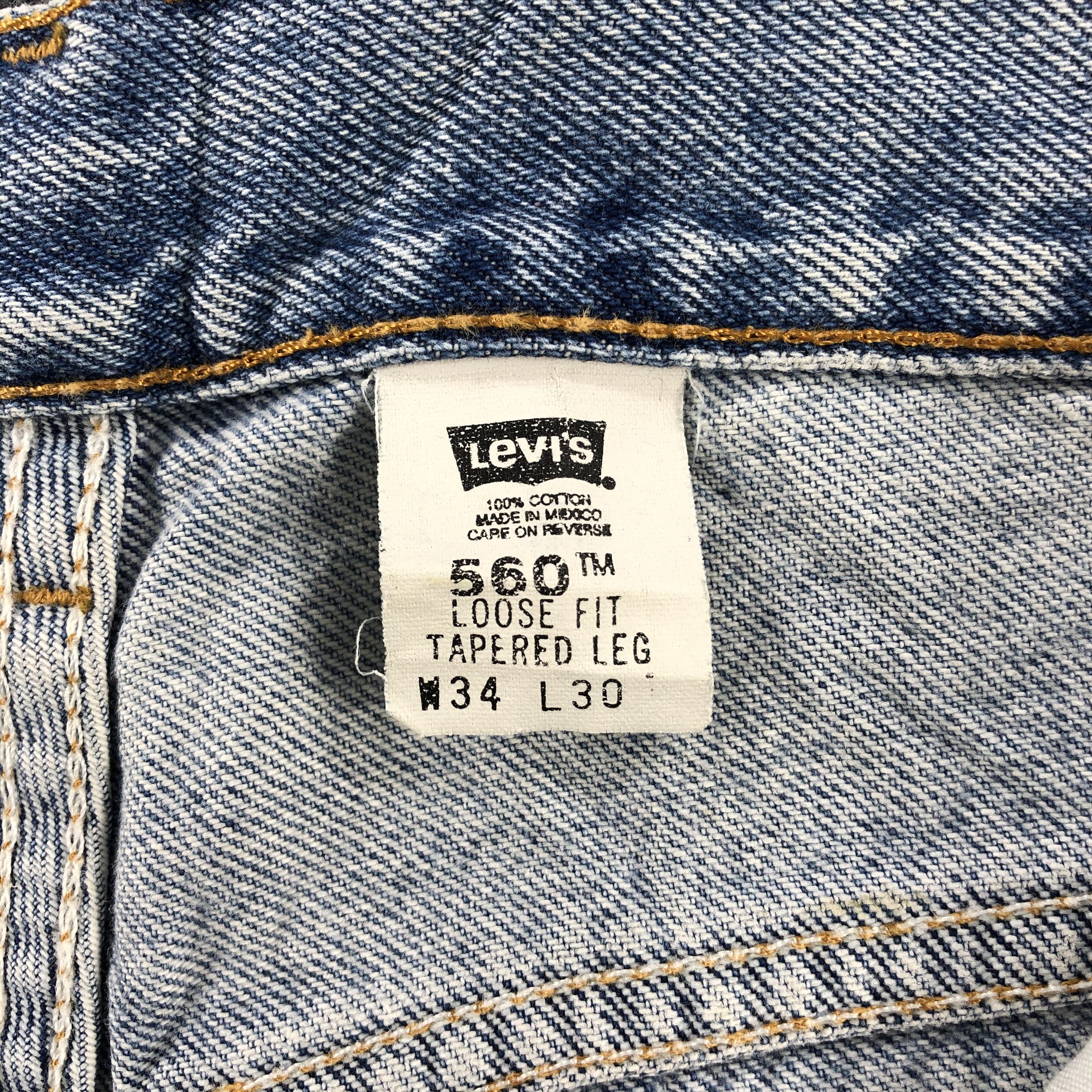 Levi's × Vintage Light Washed Vintage Levis 560 Jeans Baggy Denim-J1031 Size US 34 / EU 50 - 10 Thumbnail