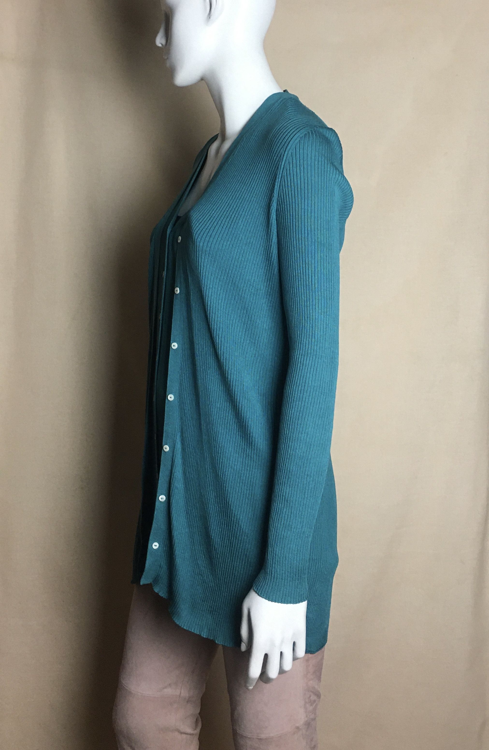Loro Piana Loro Piana Jade Green Silk Cardigan Set 2 pieces Size M / US 6-8 / IT 42-44 - 2 Thumbnail