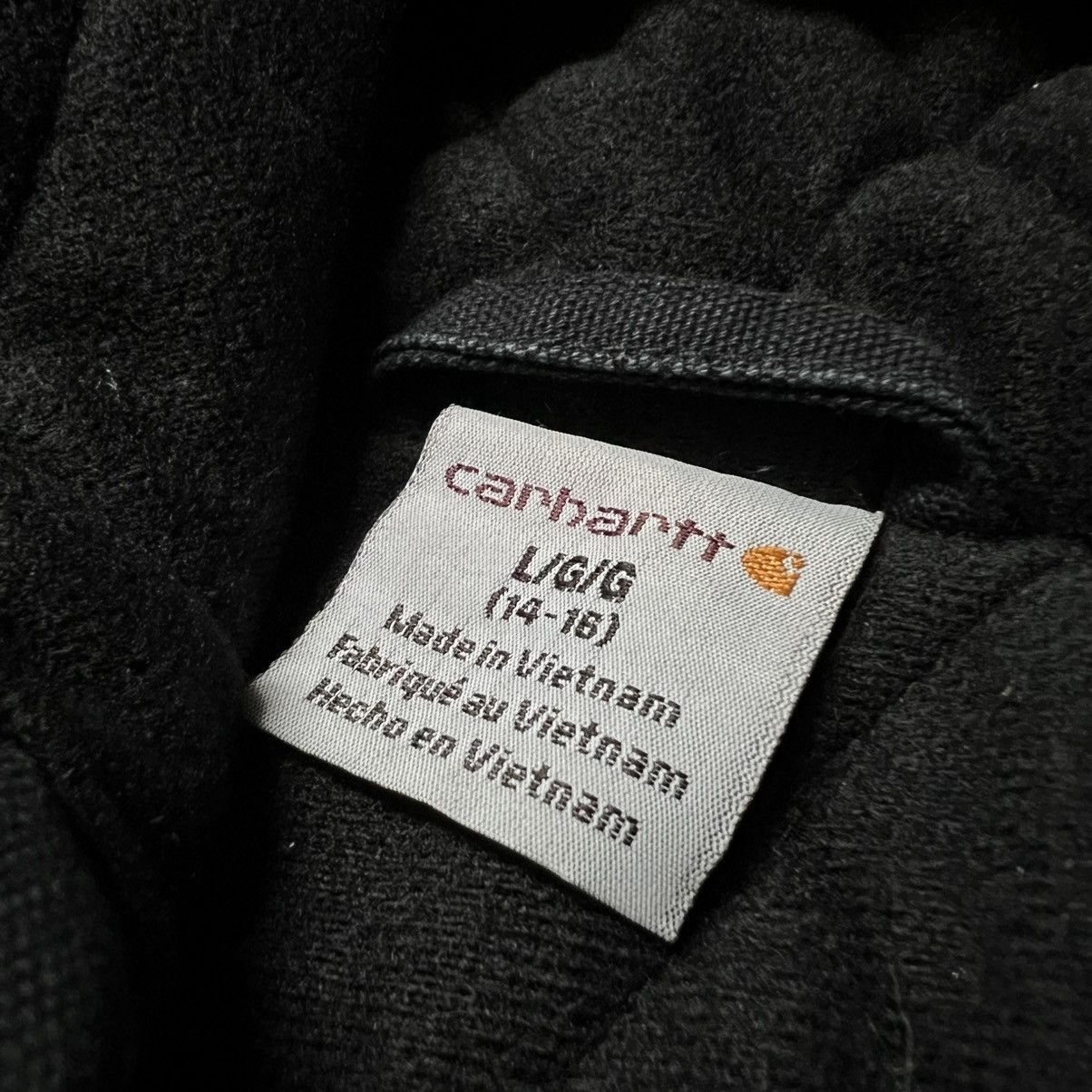 Carhartt × Carhartt Wip × Vintage Carhartt Black Full-Zip Hooded Jacket (Youth 14-16) Size US XXS / EU 40 - 8 Thumbnail