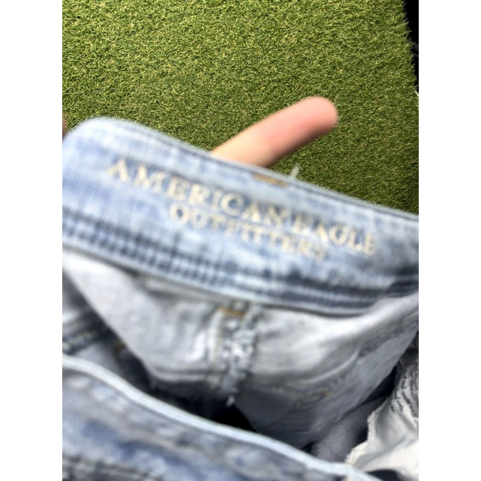 American Eagle Outfitters American Eagle Outfitters Kick Boot Jeans Womens 4 Short Light Wash Denim Stretch Flat Front Blue 90s Retro Casual Boys? Size 27" / US 4 / IT 40 - 3 Thumbnail