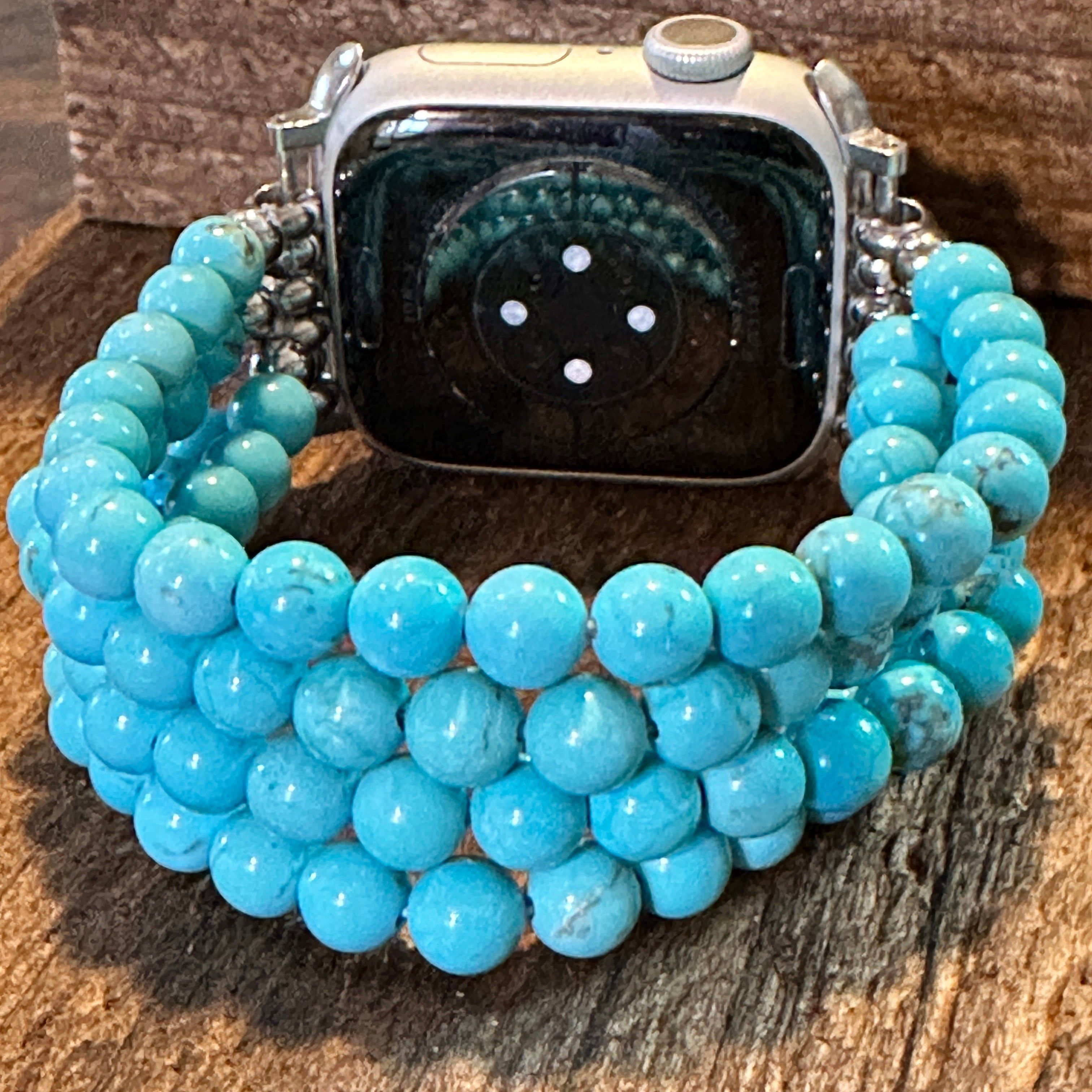 Other Boho Turquoise BeadsHandmade Elastic Apple Watch Band - Perf Size ONE SIZE - 2 Thumbnail