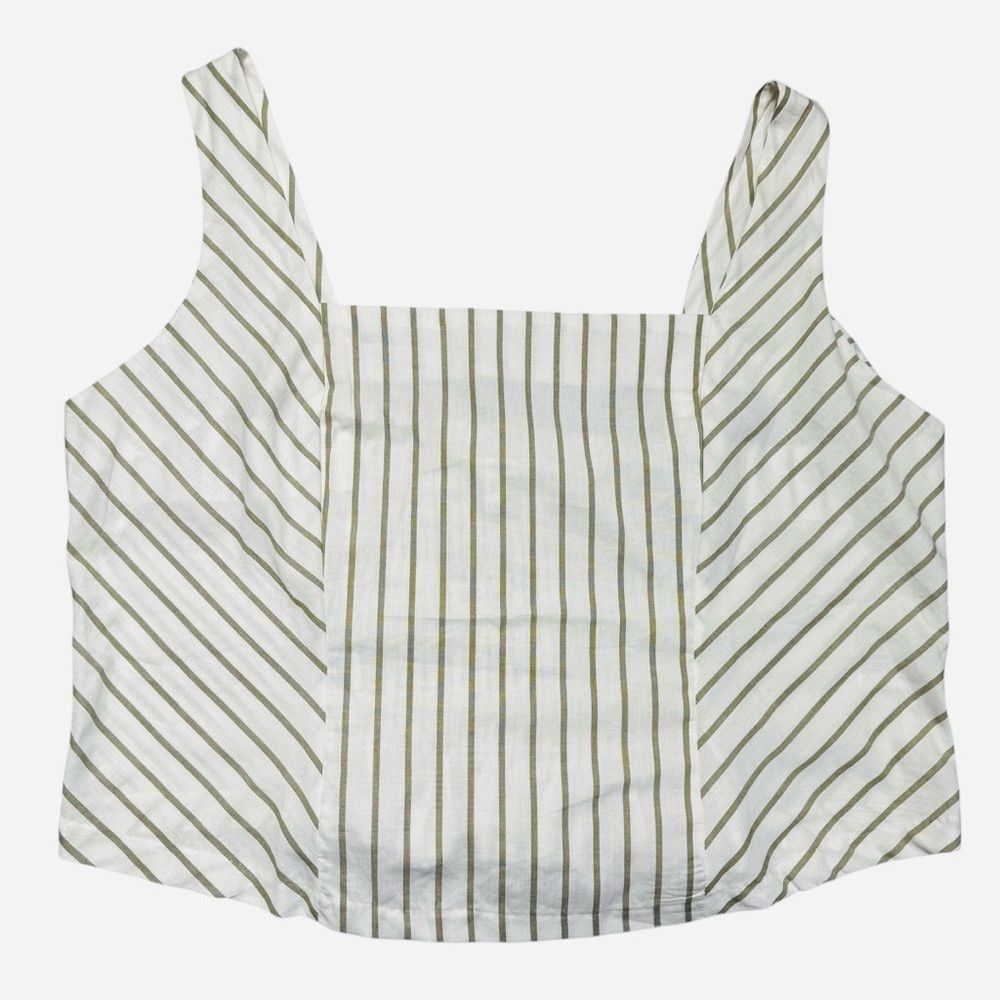 Other New Maurices Striped Cotton Crop Smocked Back Top Size XXL Size XXL / US 16-18 / IT 52-54 - 1 Thumbnail