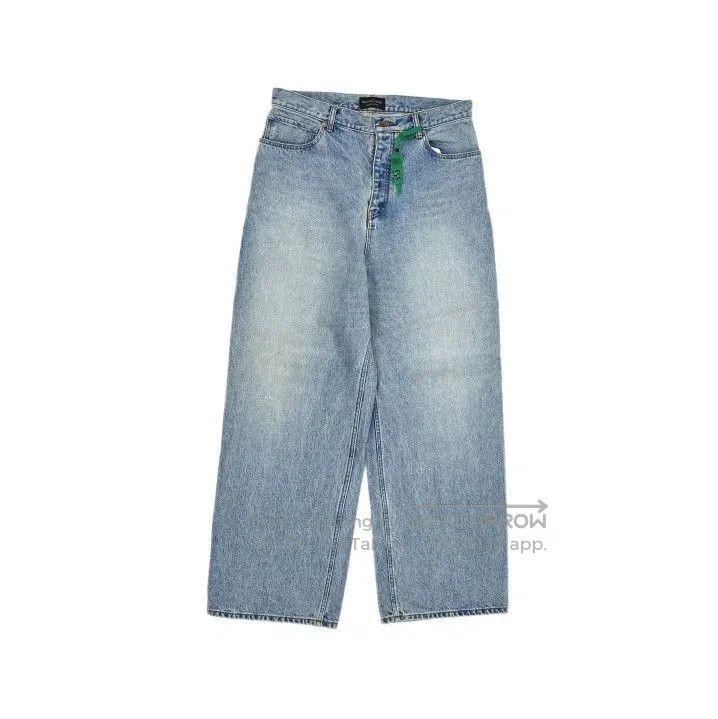 Balenciaga Balenciaga SS24 Wash Denim Wide-Leg Pants. Size US 27 - 2 Thumbnail