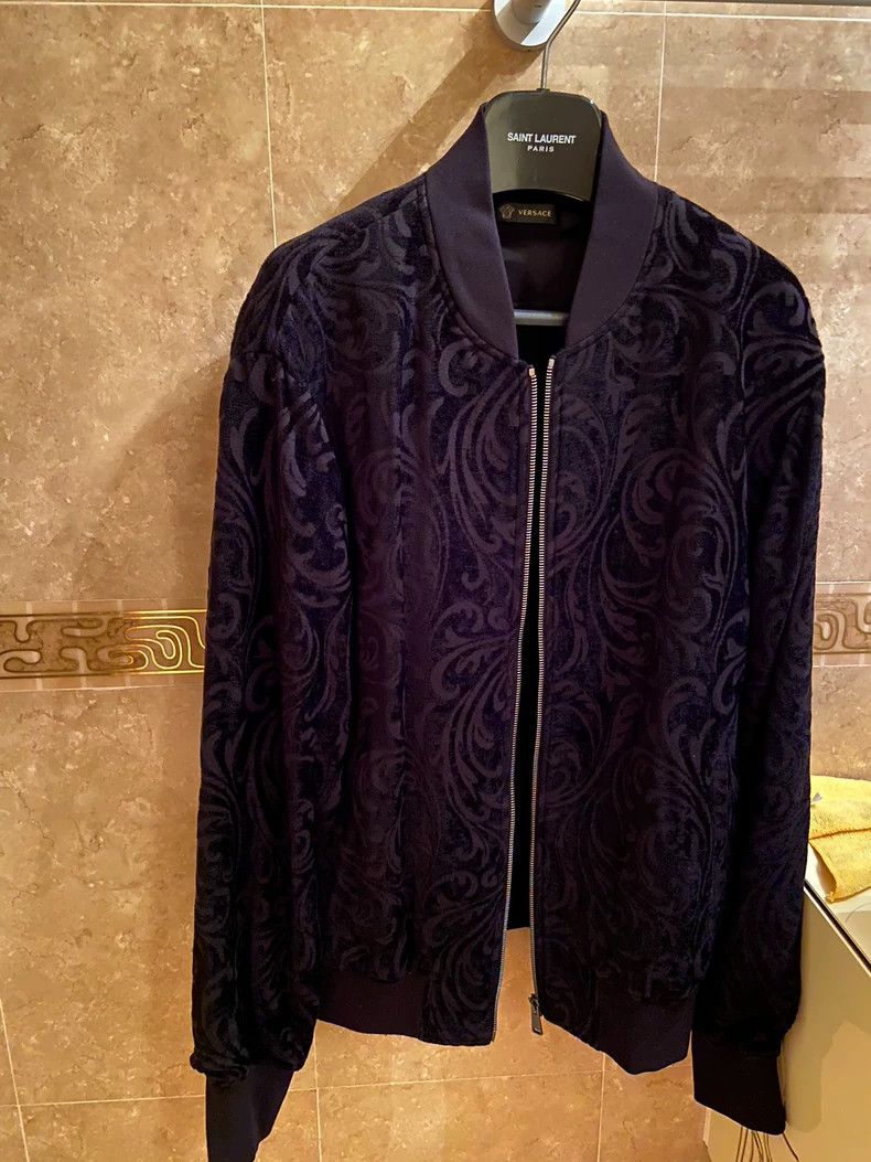 Versace Versace Velvet jacquard jacket coat Size US L / EU 52-54 / 3 - 1 Thumbnail