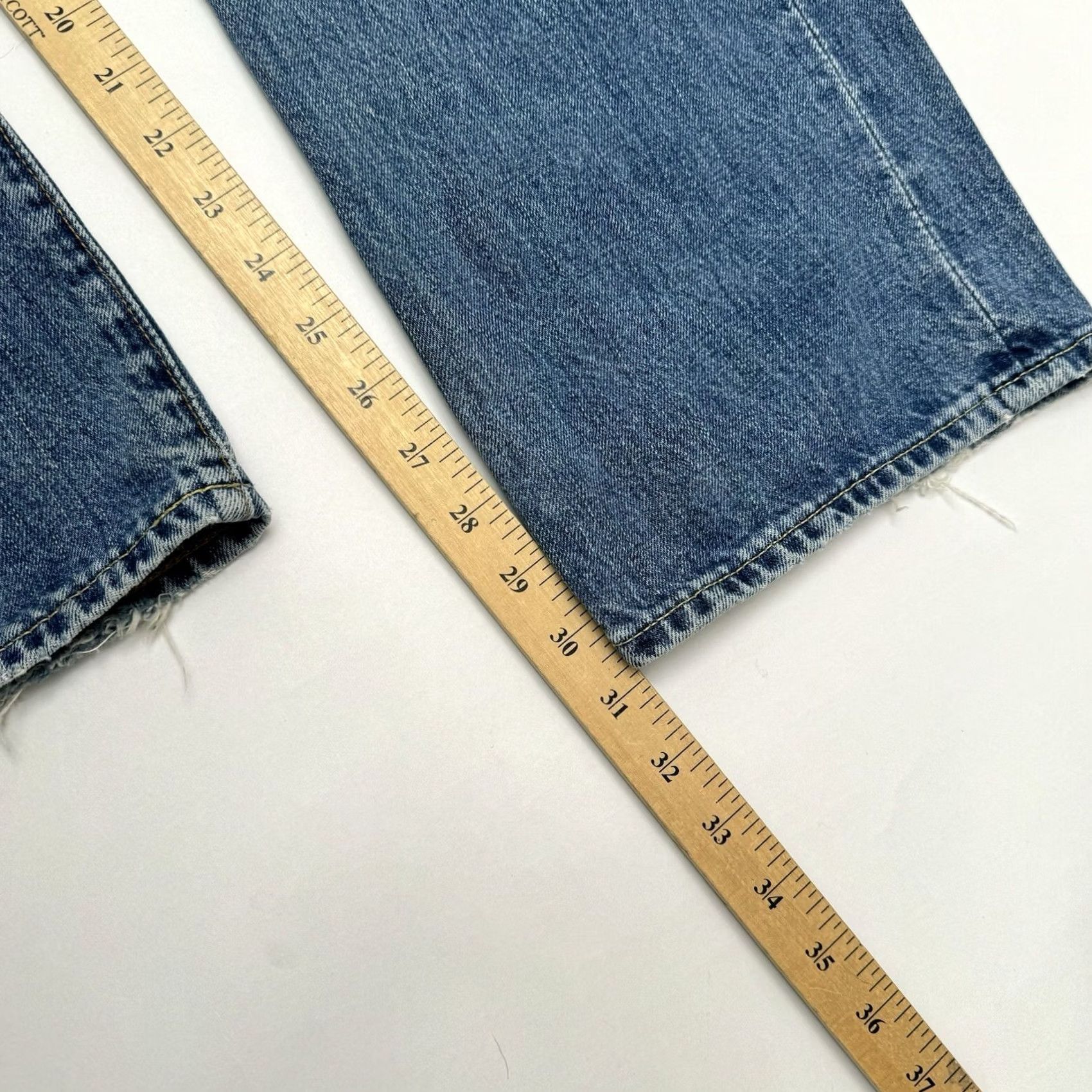 Polo Ralph Lauren VTG Polo Ralph Lauren Jeans Men's 32x32 Straight Distressed Blue Denim 90s Y2K Rails A Size US XS / EU 42 / 0 - 6 Thumbnail