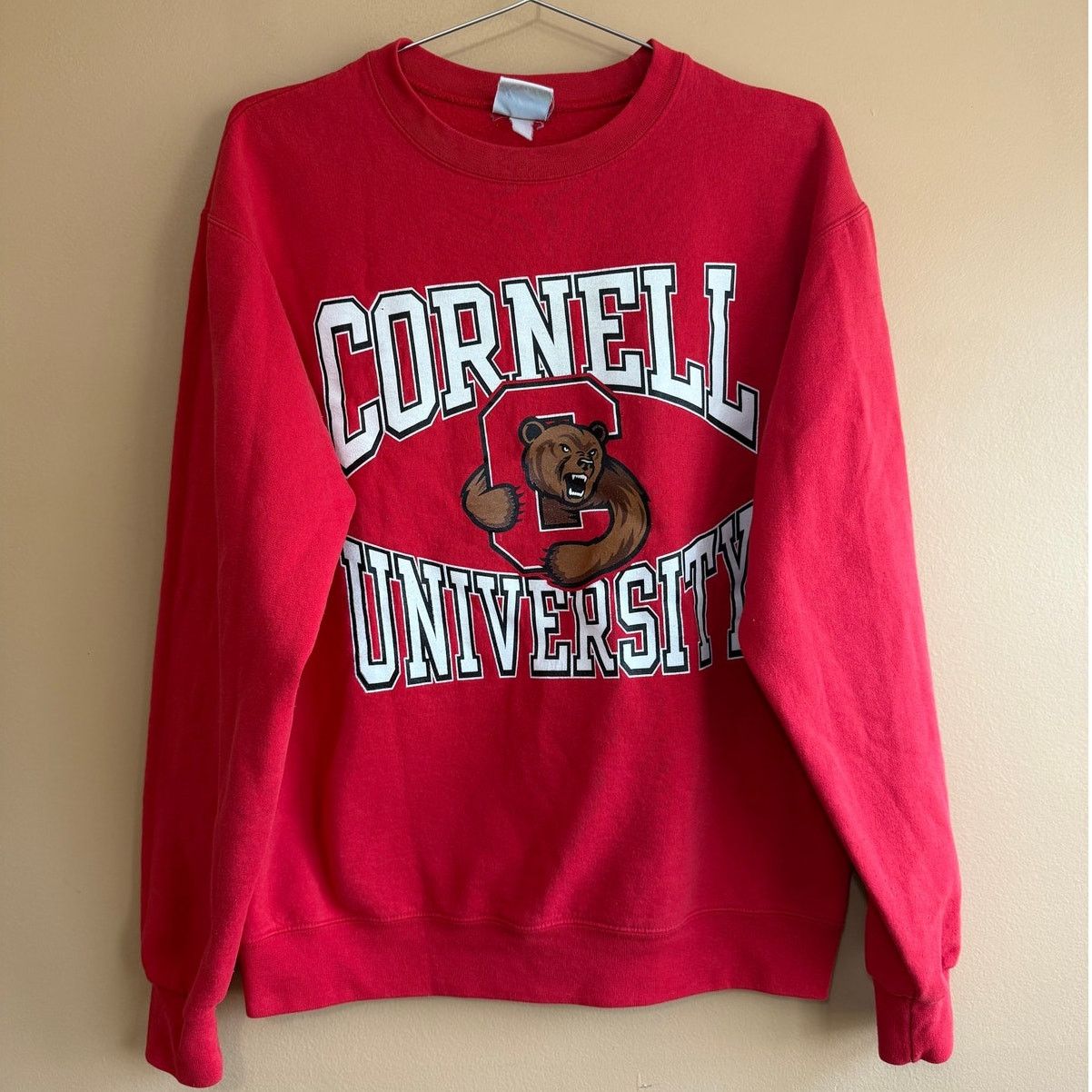 Vintage Cornell University Champion Eco Fleece Red Crewneck