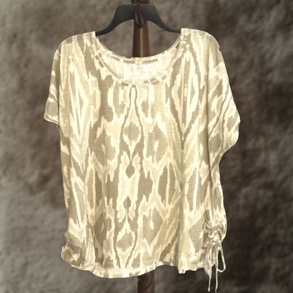 Vintage 80s Kathy Che floral brown button down top, ..., image size:1024x1024