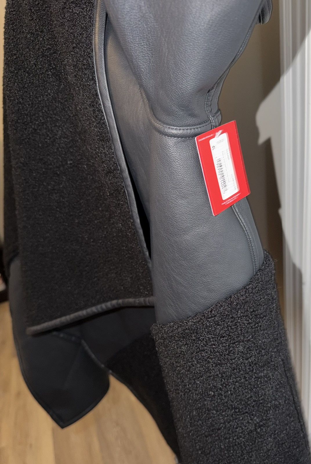 Spanx Spanx Black Fleece & Faux Leather Womens Long Wrap Jacket 2X Size XXL / US 16-18 / IT 52-54 - 8 Thumbnail